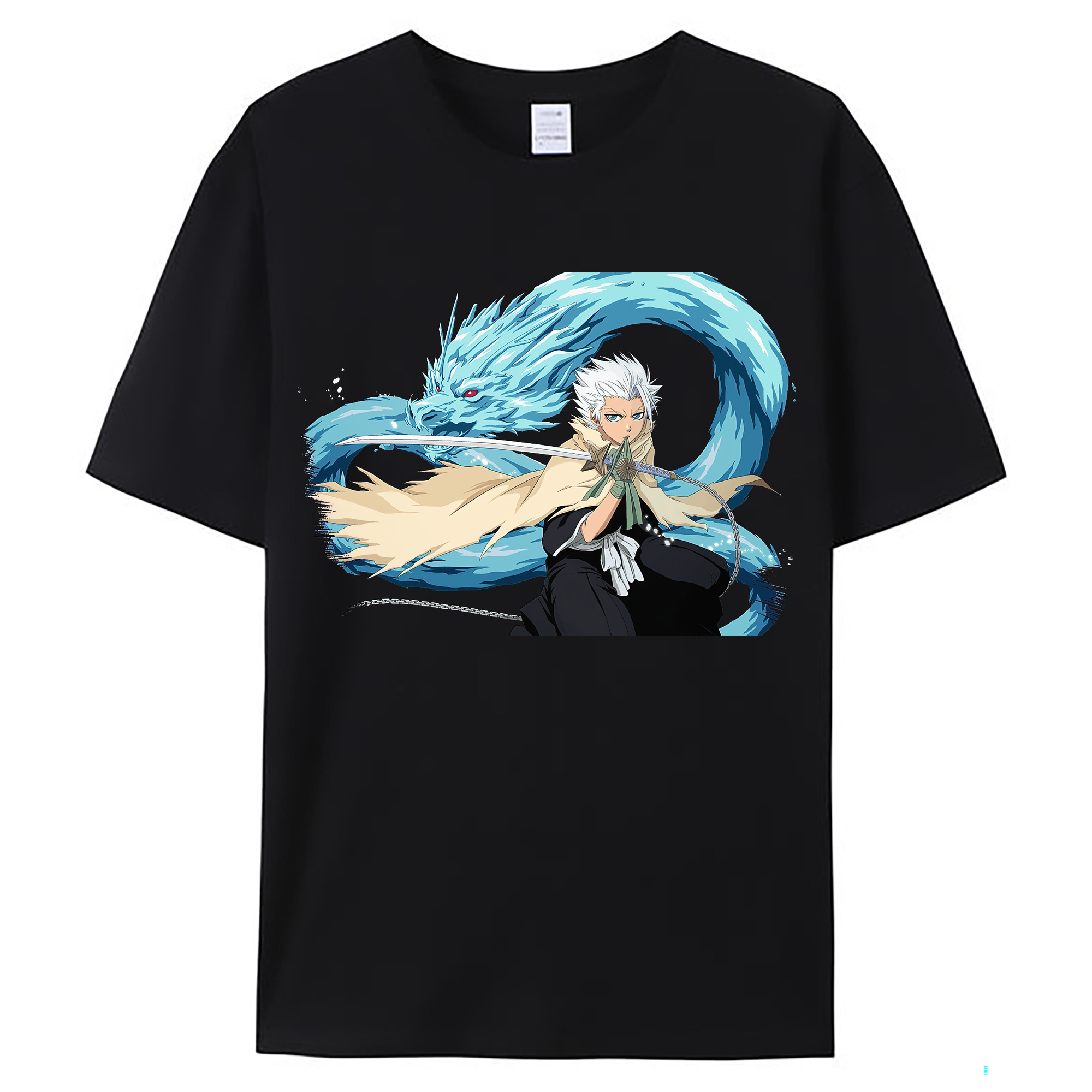 （画像用） ブリーチ 日番谷冬獅郎（ひつがや とうしろう） BLEACH Hitsugaya Toushirou レディースカジュアルプリントTシャツ（綿100％）