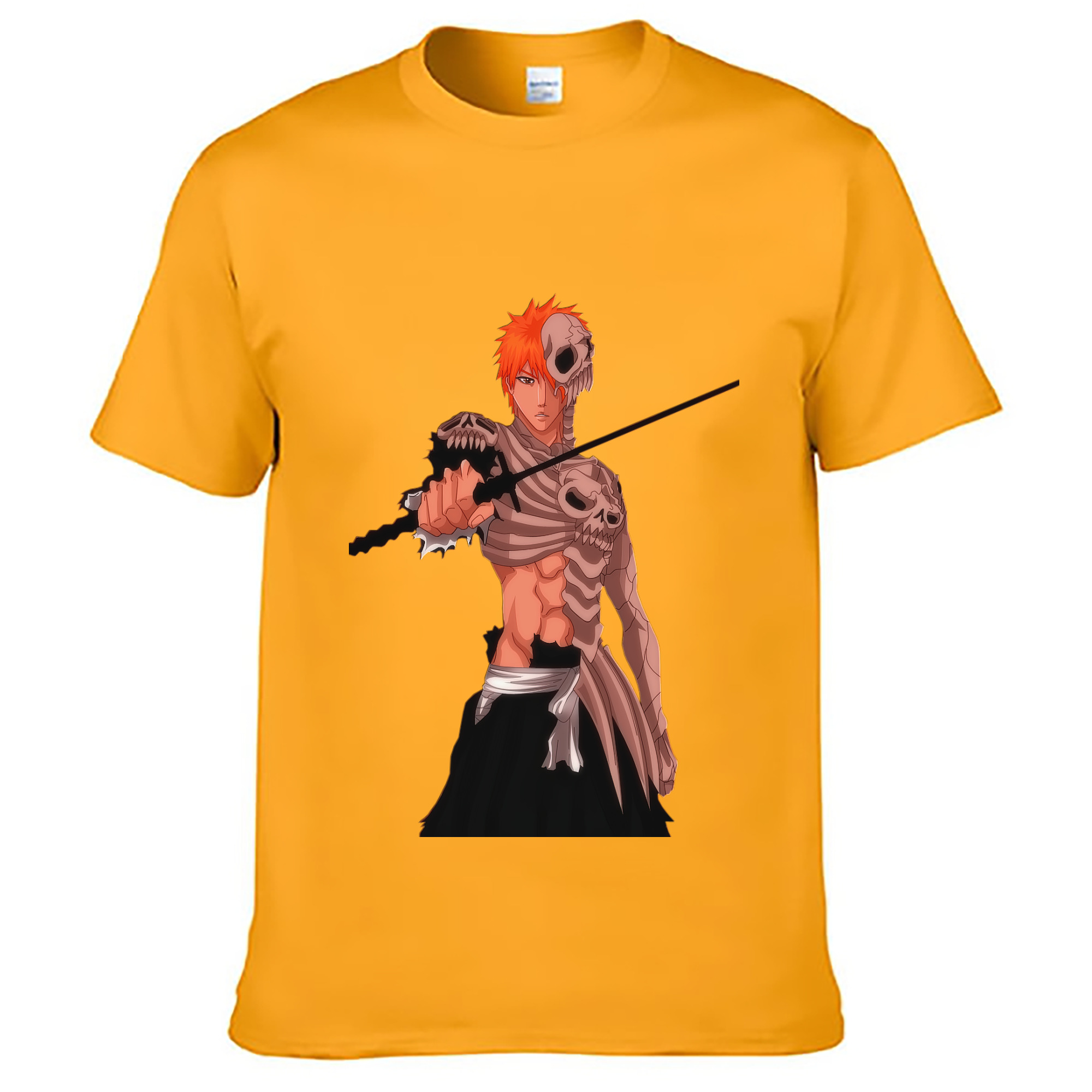 （画像用） ブリーチ 黒崎一護（くろさき いちご）BLEACH Kurosaki Ichigo レディースカジュアルプリントTシャツ（綿100％）