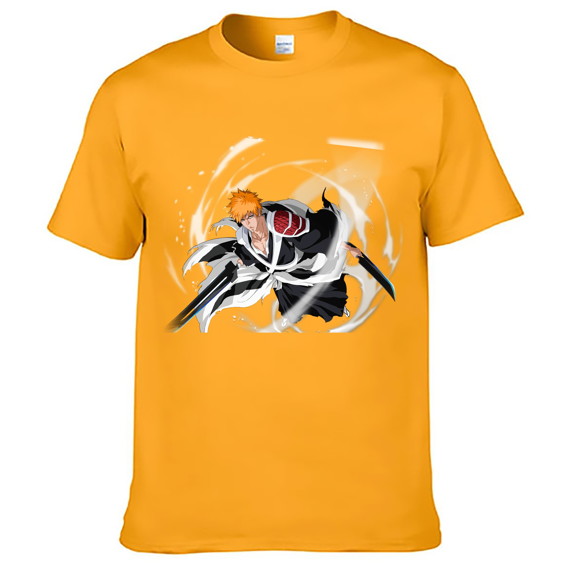 （画像用） ブリーチ 黒崎一護（くろさき いちご）BLEACH Kurosaki Ichigo レディースカジュアルプリントTシャツ（綿100％）