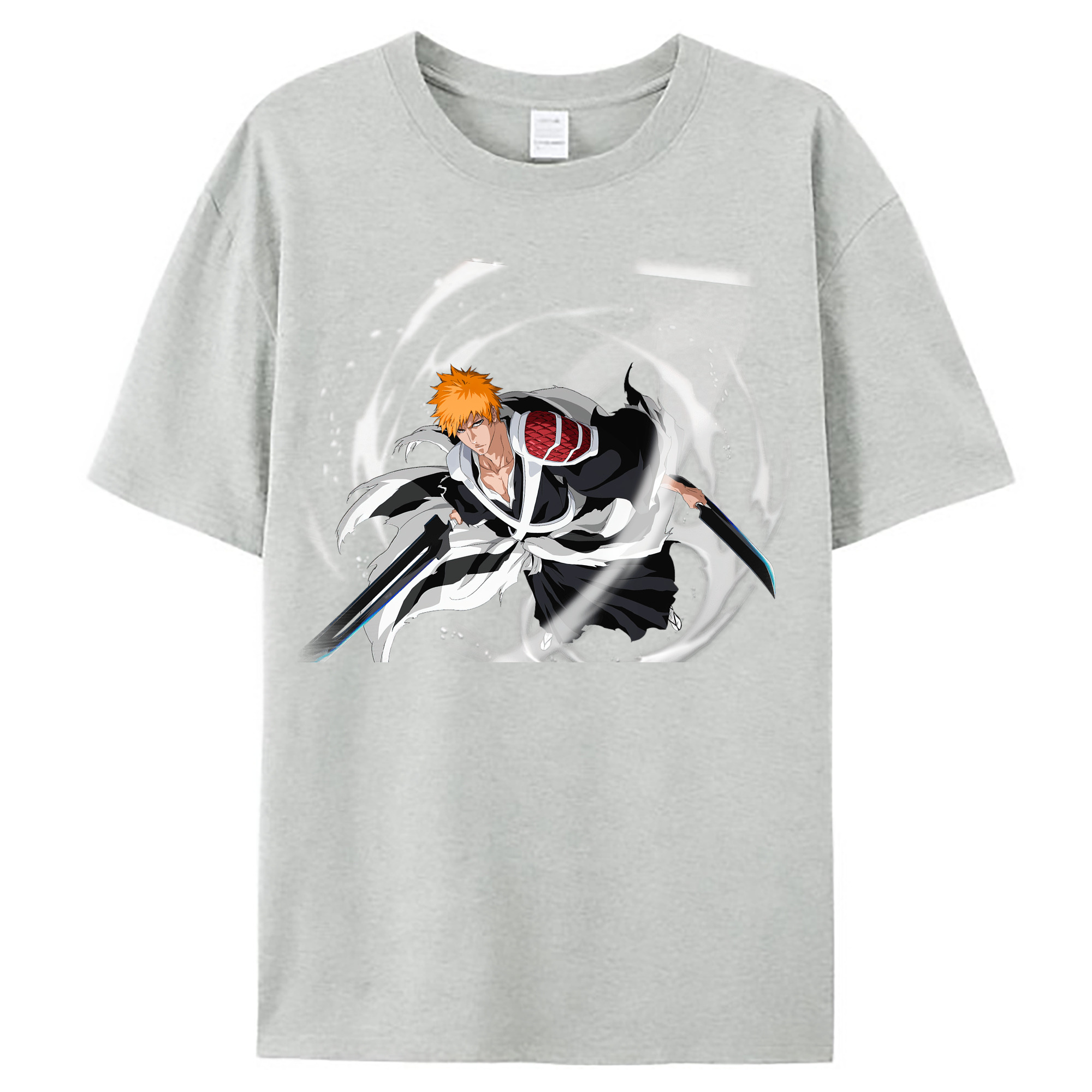（画像用） ブリーチ 黒崎一護（くろさき いちご）BLEACH Kurosaki Ichigo レディースカジュアルプリントTシャツ（綿100％）