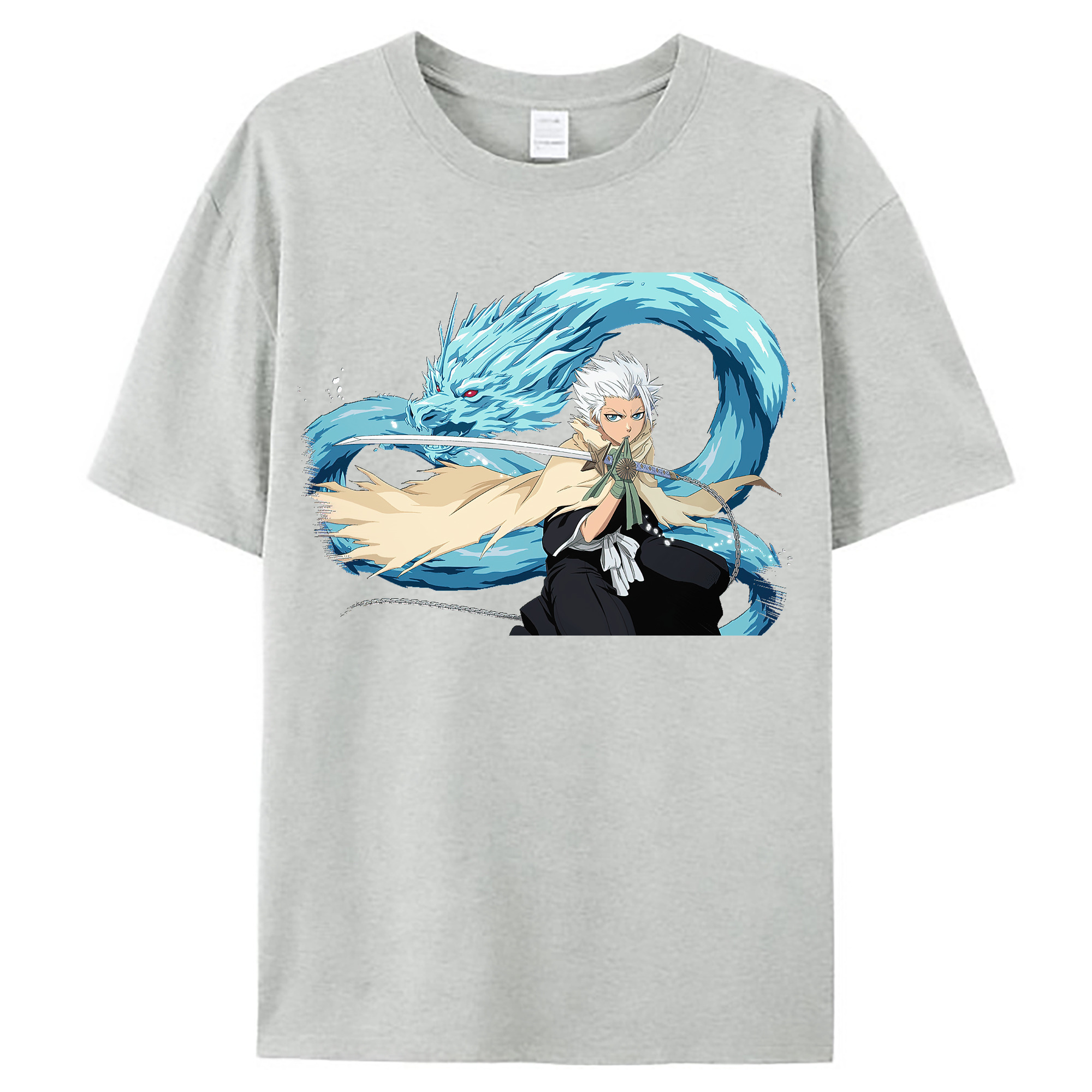 （画像用） ブリーチ 日番谷冬獅郎（ひつがや とうしろう） BLEACH Hitsugaya Toushirou レディースカジュアルプリントTシャツ（綿100％）