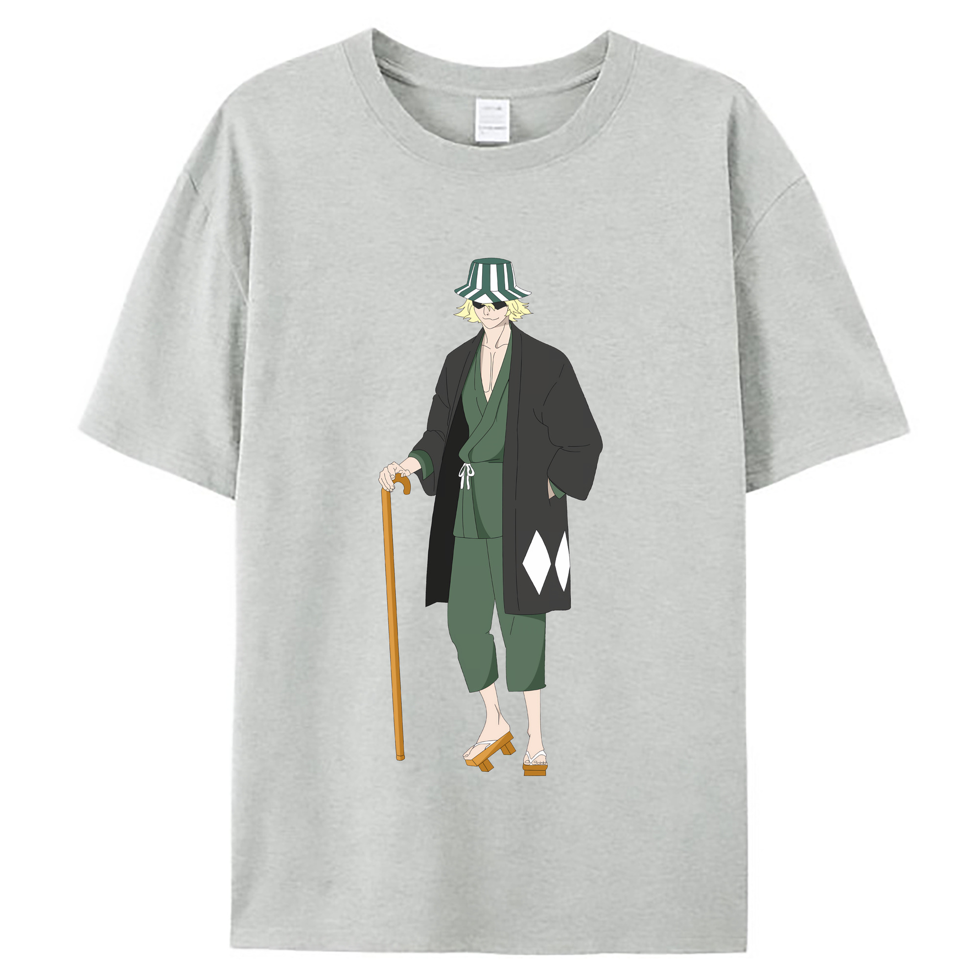 （画像用） "ブリーチ 浦原 喜助（うらはら きすけ） BLEACH Urahara Kisuke " レディースカジュアルプリントTシャツ（綿100％）