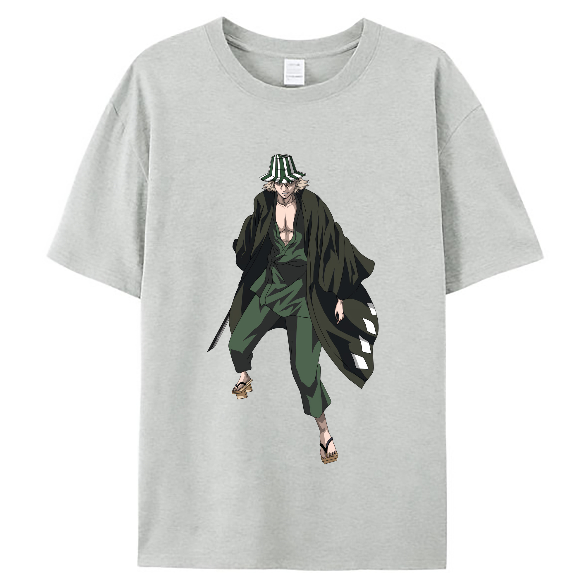 （画像用） "ブリーチ 浦原 喜助（うらはら きすけ） BLEACH Urahara Kisuke " レディースカジュアルプリントTシャツ（綿100％）