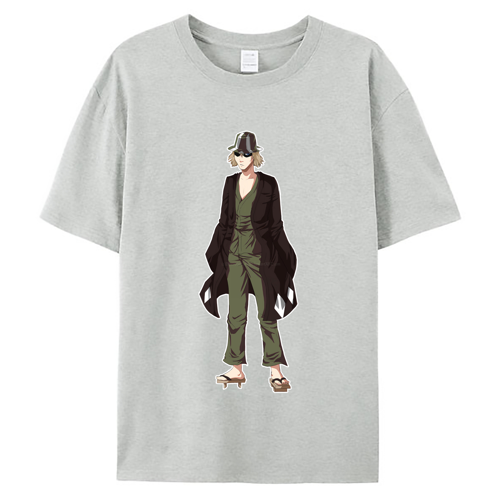 （画像用） "ブリーチ 浦原 喜助（うらはら きすけ） BLEACH Urahara Kisuke " レディースカジュアルプリントTシャツ（綿100％）