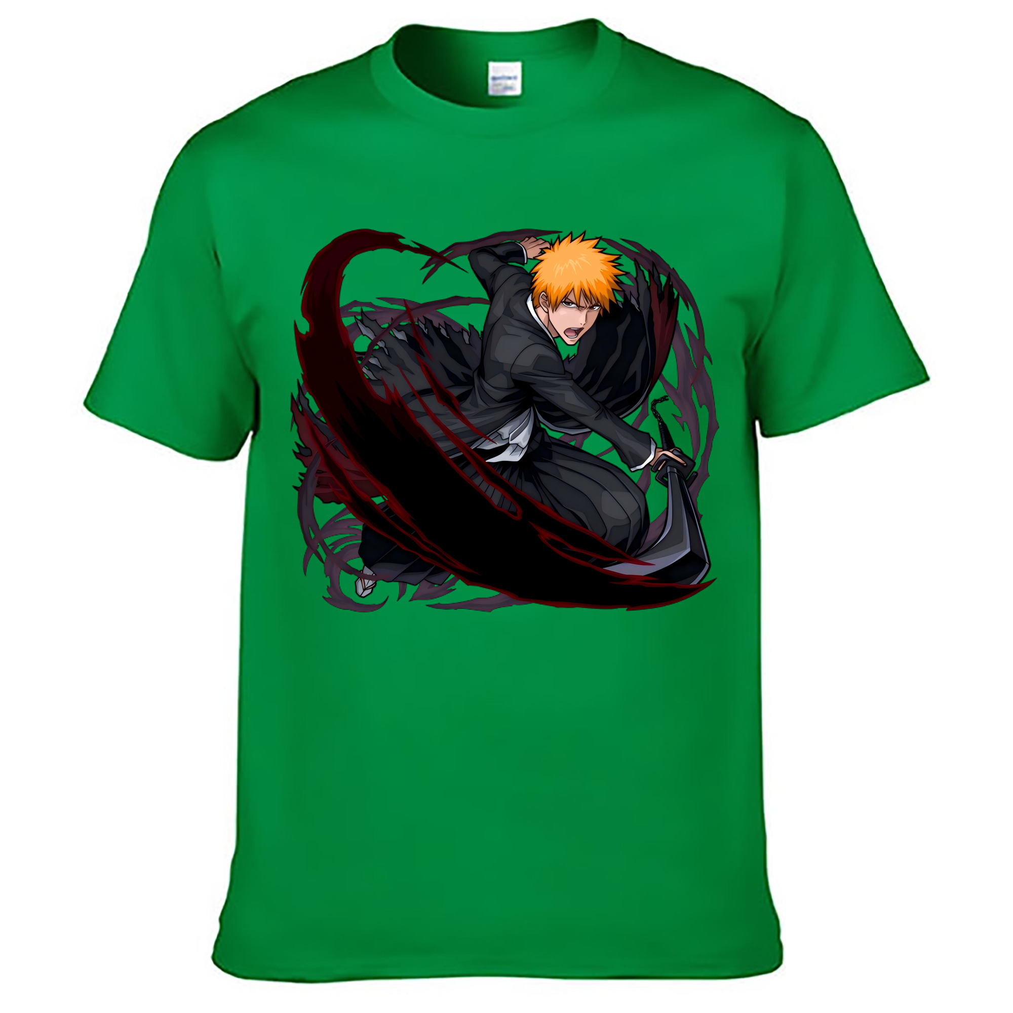 （画像用） ブリーチ 黒崎一護（くろさき いちご）BLEACH Kurosaki Ichigo レディースカジュアルプリントTシャツ（綿100％）