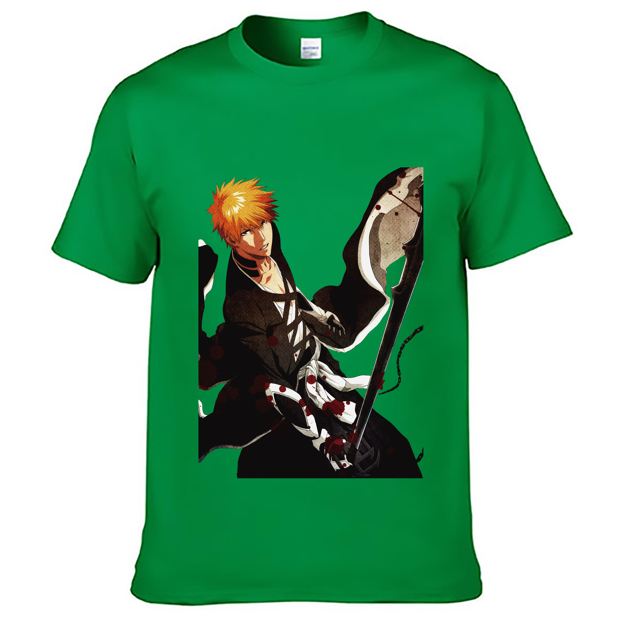 （画像用） ブリーチ 黒崎一護（くろさき いちご）BLEACH Kurosaki Ichigo レディースカジュアルプリントTシャツ（綿100％）