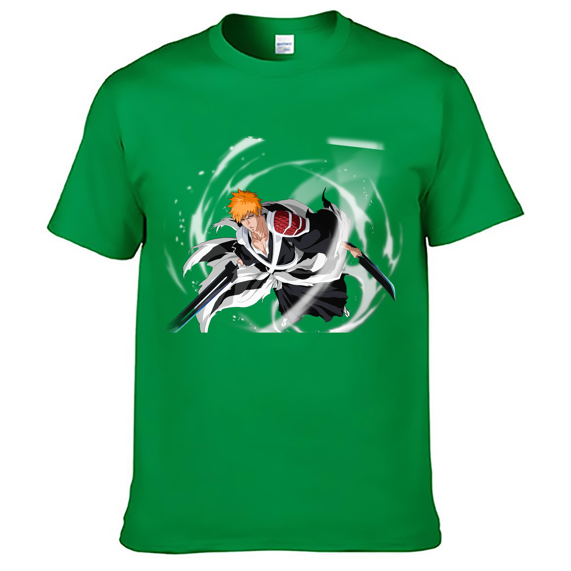 （画像用） ブリーチ 黒崎一護（くろさき いちご）BLEACH Kurosaki Ichigo レディースカジュアルプリントTシャツ（綿100％）