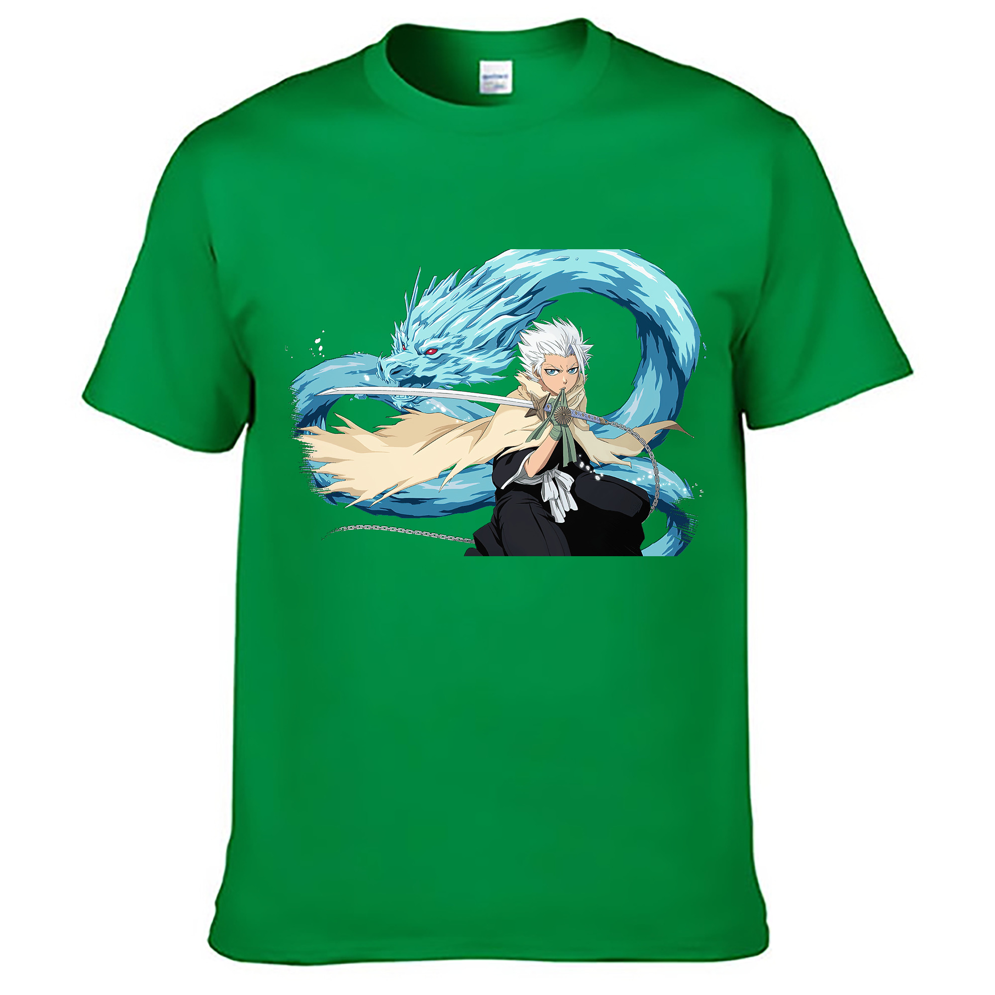 （画像用） ブリーチ 日番谷冬獅郎（ひつがや とうしろう） BLEACH Hitsugaya Toushirou レディースカジュアルプリントTシャツ（綿100％）
