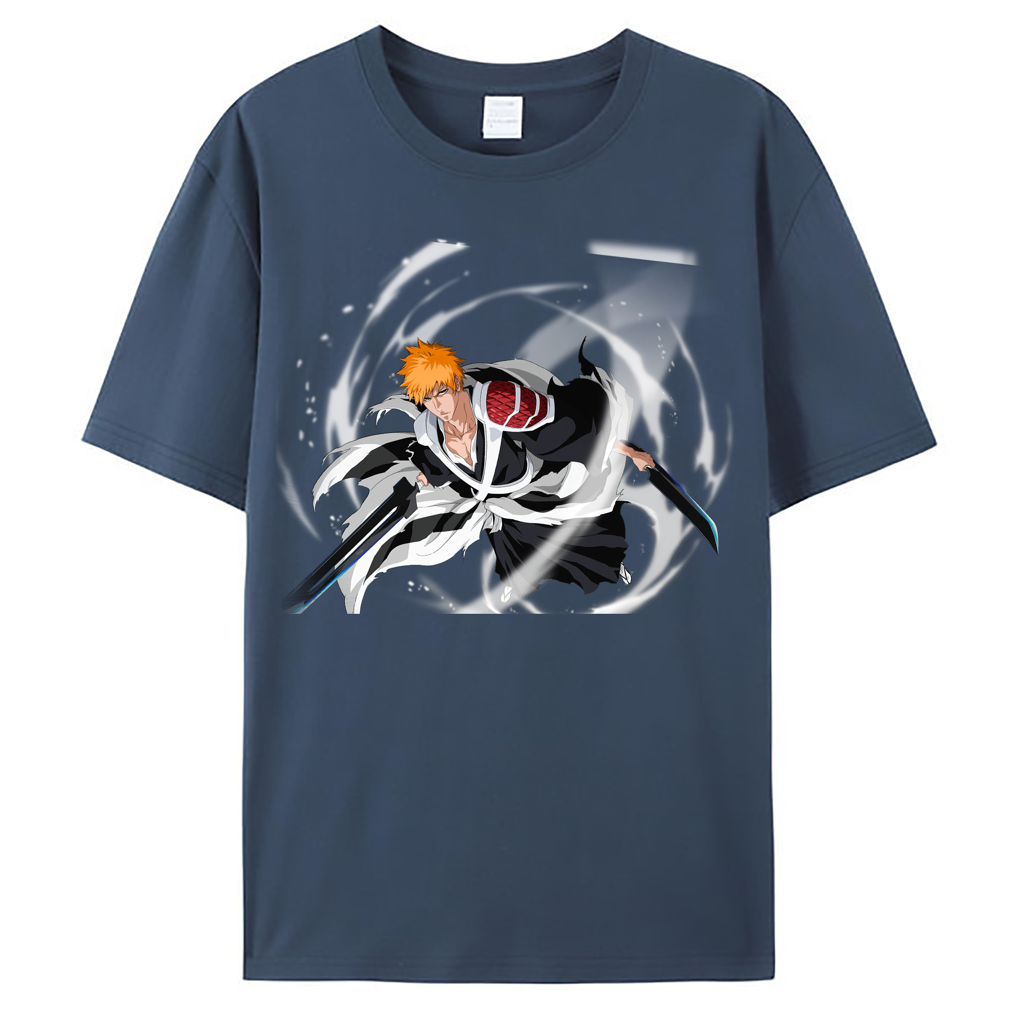 （画像用） ブリーチ 黒崎一護（くろさき いちご）BLEACH Kurosaki Ichigo レディースカジュアルプリントTシャツ（綿100％）