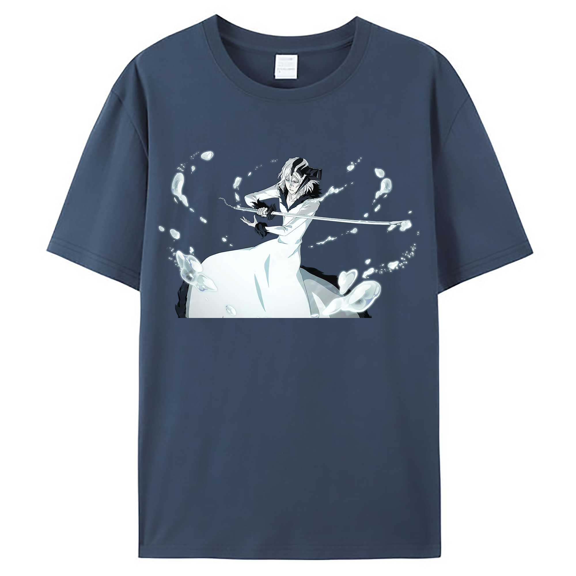 （画像用） ブリーチ 黒崎一護（くろさき いちご）BLEACH Kurosaki Ichigo レディースカジュアルプリントTシャツ（綿100％）