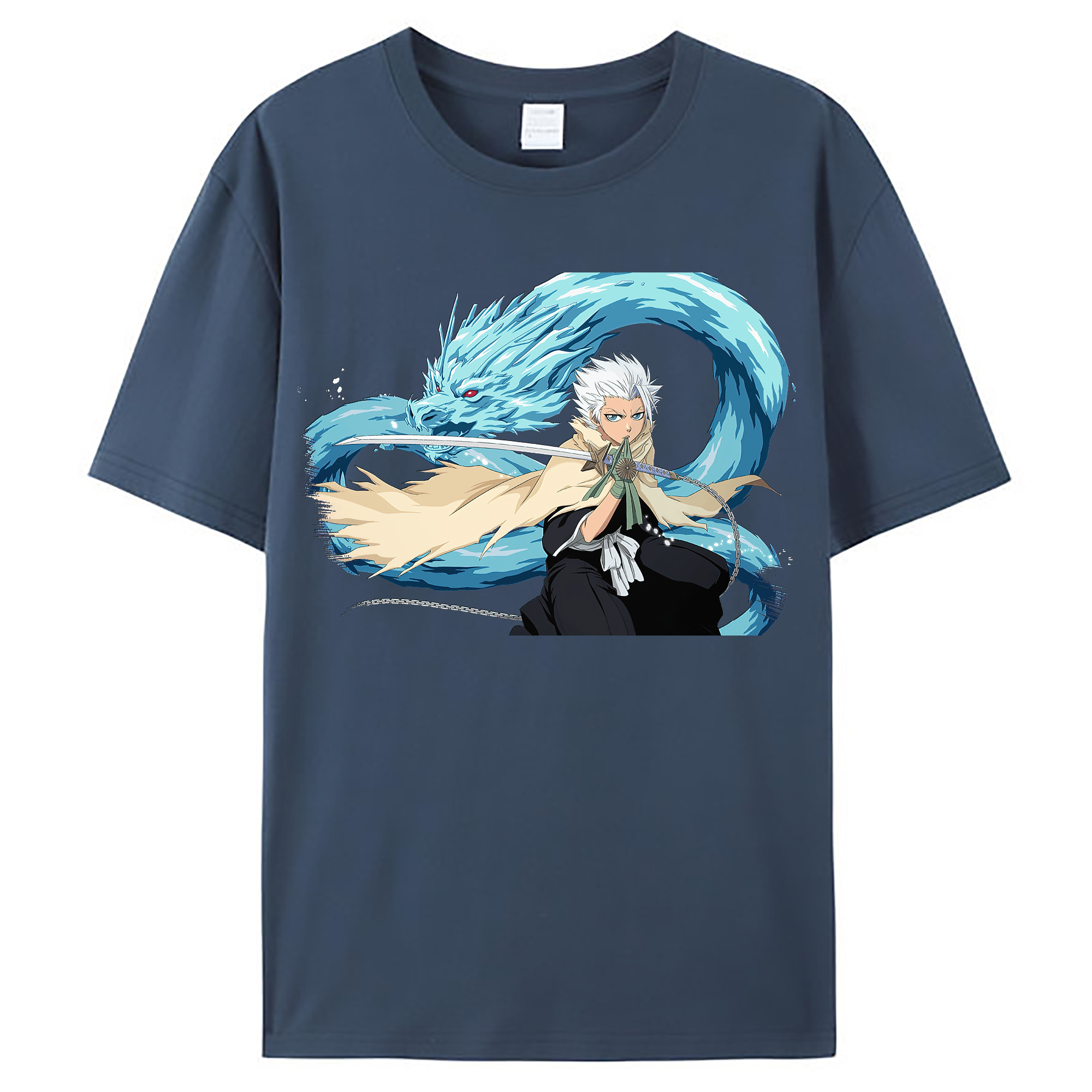 （画像用） ブリーチ 日番谷冬獅郎（ひつがや とうしろう） BLEACH Hitsugaya Toushirou レディースカジュアルプリントTシャツ（綿100％）