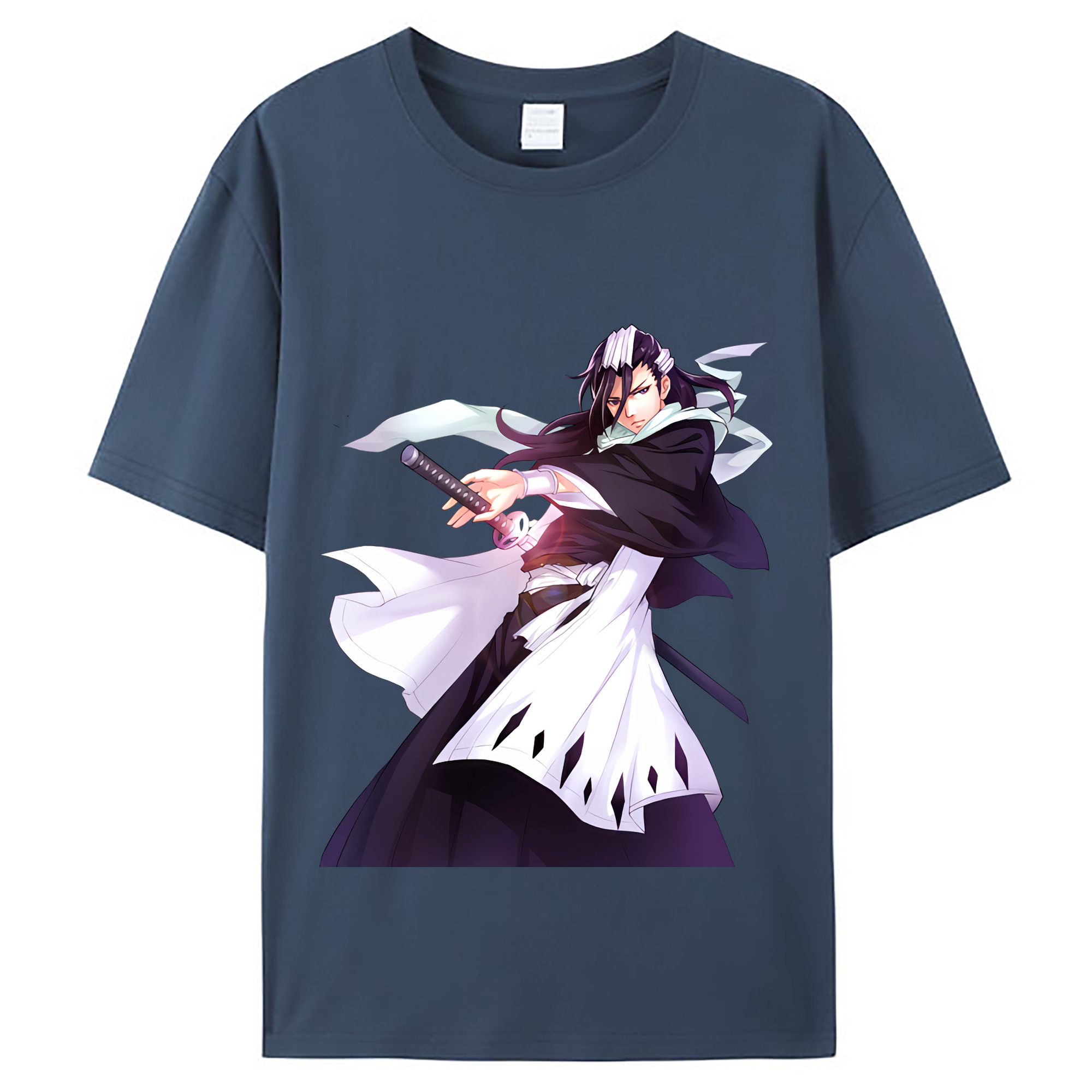 （画像用） ブリーチ くちき びゃくや BLEACH Kuchiki Byakuya レディースカジュアルプリントTシャツ（綿100％）