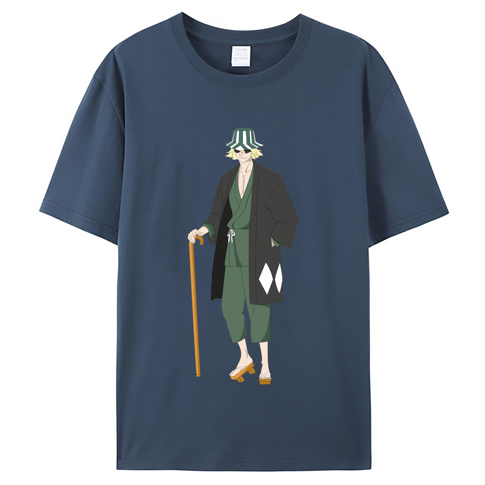 （画像用） "ブリーチ 浦原 喜助（うらはら きすけ） BLEACH Urahara Kisuke " レディースカジュアルプリントTシャツ（綿100％）