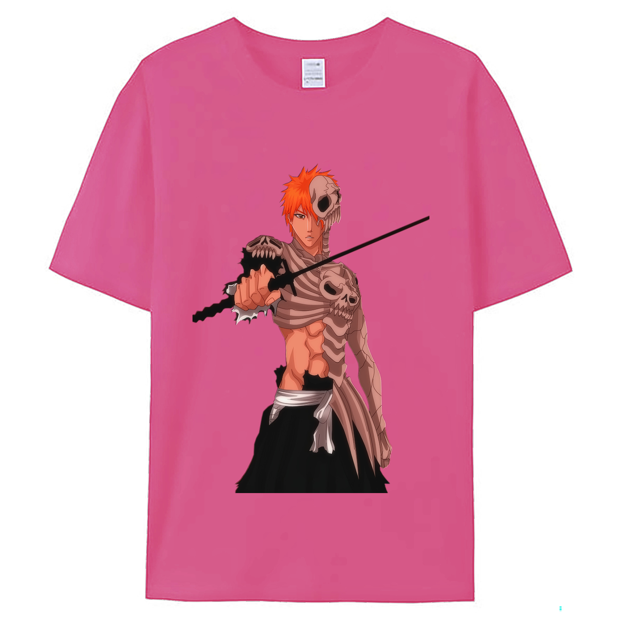 （画像用） ブリーチ 黒崎一護（くろさき いちご）BLEACH Kurosaki Ichigo レディースカジュアルプリントTシャツ（綿100％）