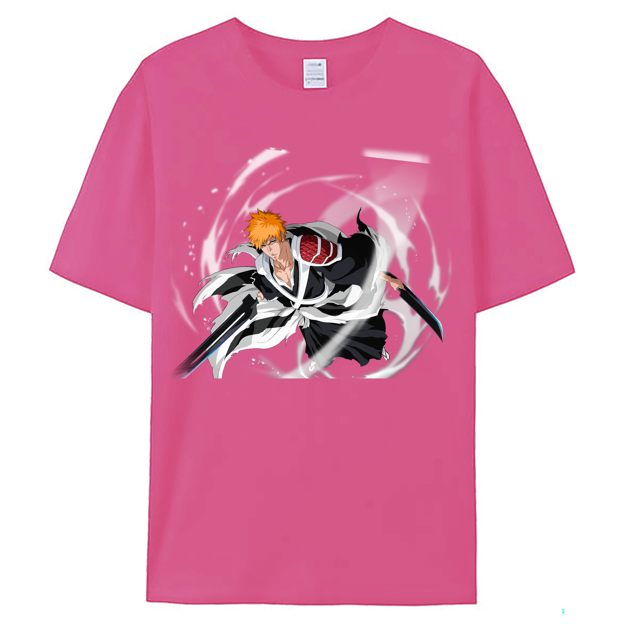 （画像用） ブリーチ 黒崎一護（くろさき いちご）BLEACH Kurosaki Ichigo レディースカジュアルプリントTシャツ（綿100％）