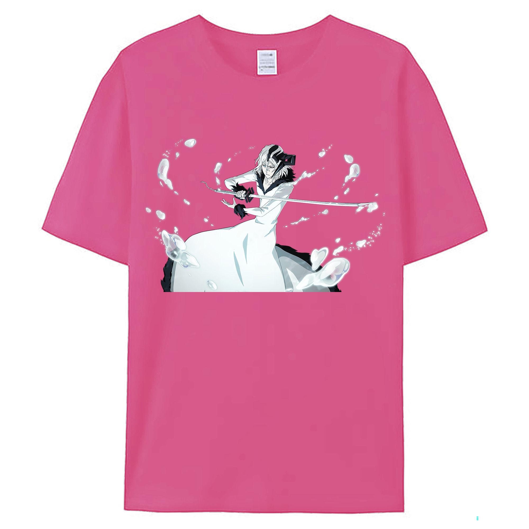 （画像用） ブリーチ 黒崎一護（くろさき いちご）BLEACH Kurosaki Ichigo レディースカジュアルプリントTシャツ（綿100％）