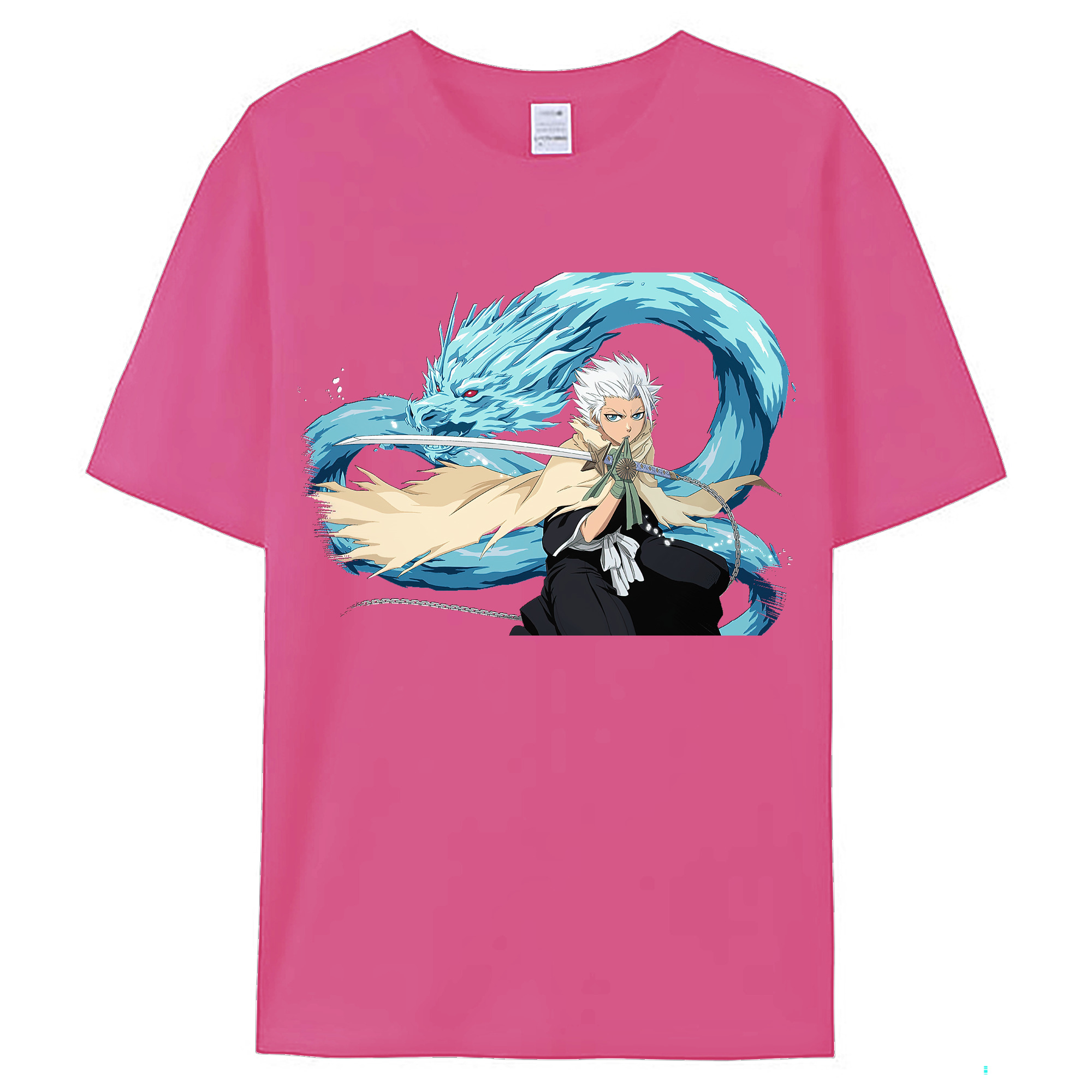 （画像用） ブリーチ 日番谷冬獅郎（ひつがや とうしろう） BLEACH Hitsugaya Toushirou レディースカジュアルプリントTシャツ（綿100％）