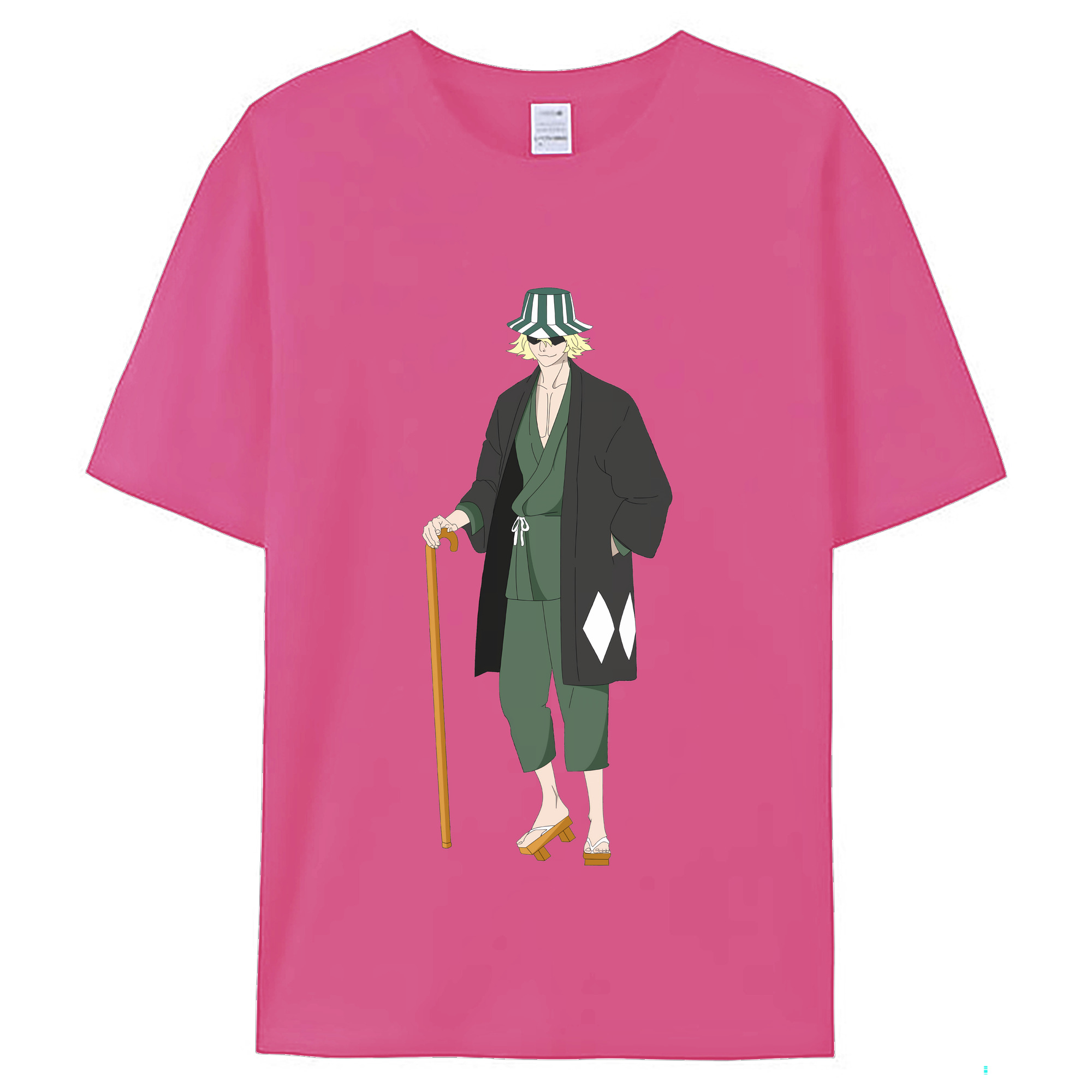 （画像用） "ブリーチ 浦原 喜助（うらはら きすけ） BLEACH Urahara Kisuke " レディースカジュアルプリントTシャツ（綿100％）