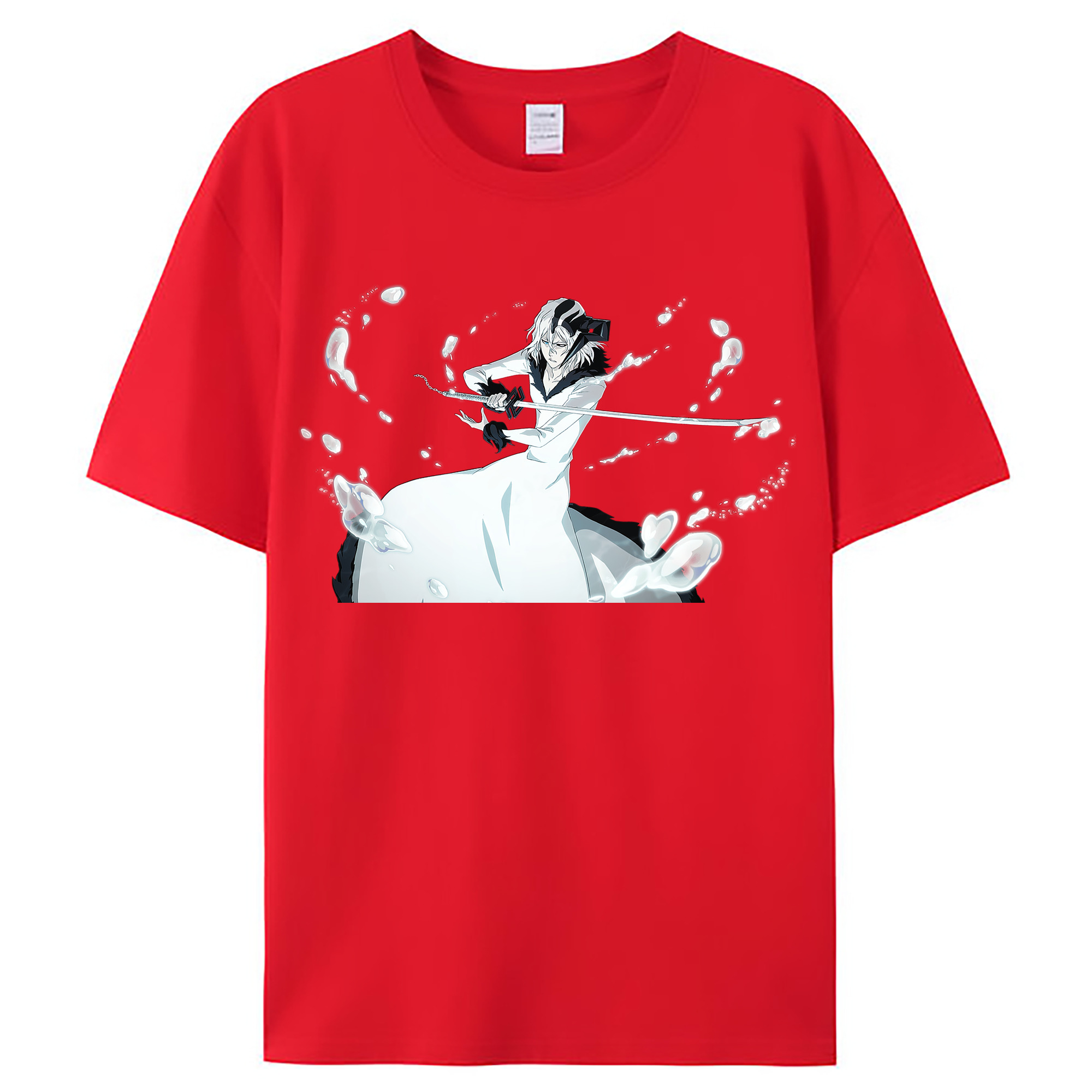 （画像用） ブリーチ 黒崎一護（くろさき いちご）BLEACH Kurosaki Ichigo レディースカジュアルプリントTシャツ（綿100％）