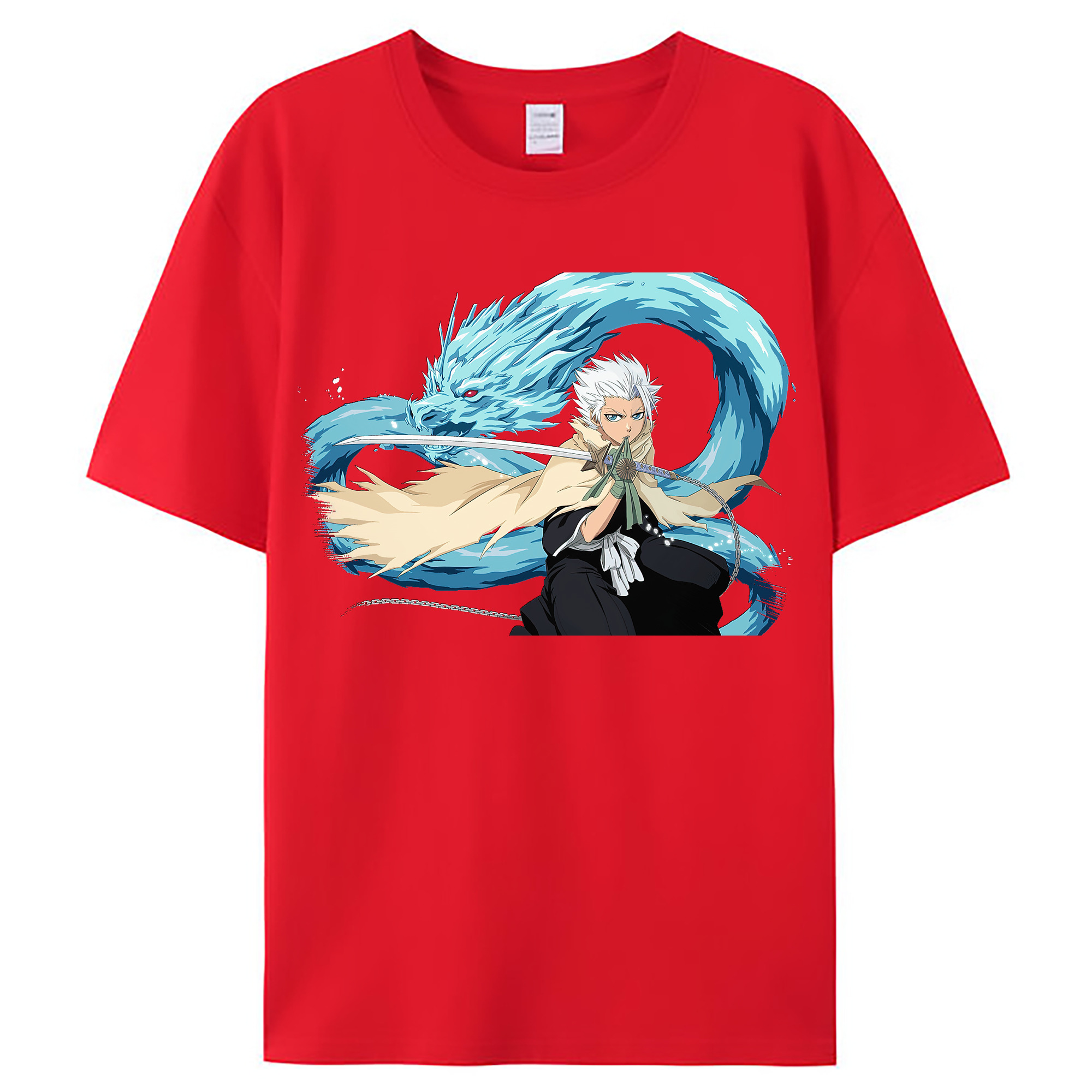 （画像用） ブリーチ 日番谷冬獅郎（ひつがや とうしろう） BLEACH Hitsugaya Toushirou レディースカジュアルプリントTシャツ（綿100％）