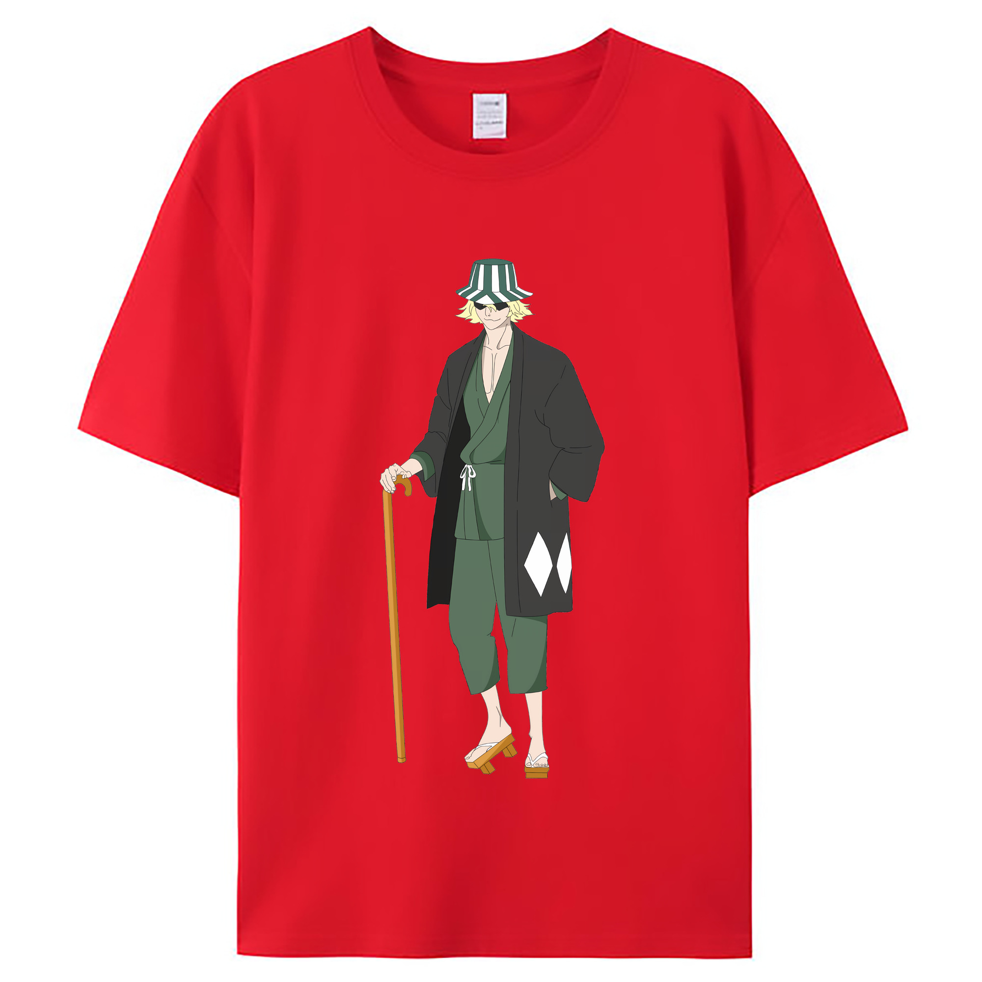 （画像用） "ブリーチ 浦原 喜助（うらはら きすけ） BLEACH Urahara Kisuke " レディースカジュアルプリントTシャツ（綿100％）