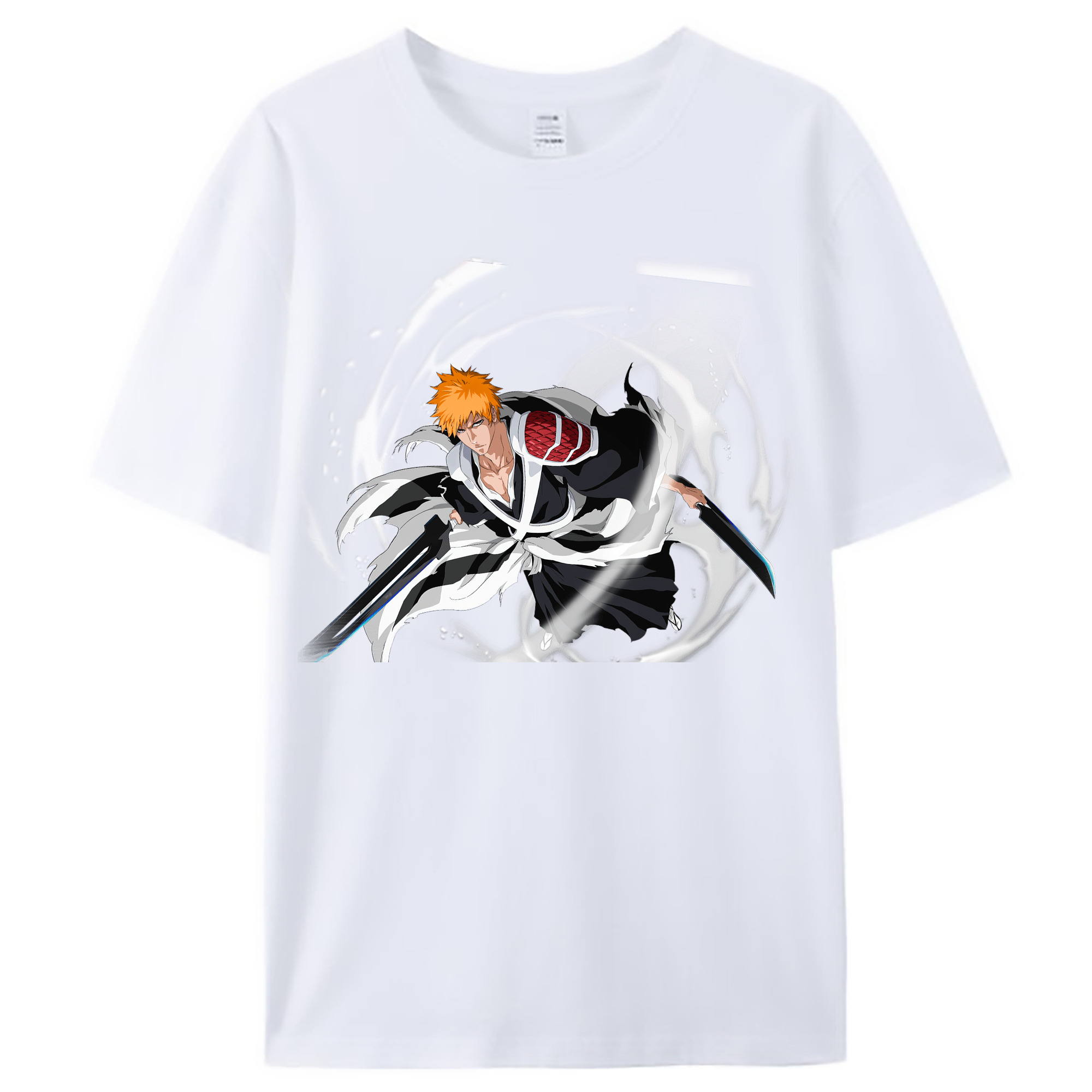 （画像用） ブリーチ 黒崎一護（くろさき いちご）BLEACH Kurosaki Ichigo レディースカジュアルプリントTシャツ（綿100％）