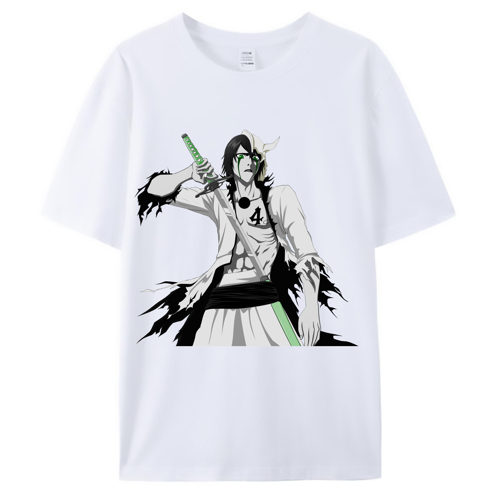 （画像用） ブリーチ ウルキオラ·シファー BLEACH Ulquiorra cifer レディースカジュアルプリントTシャツ（綿100％）