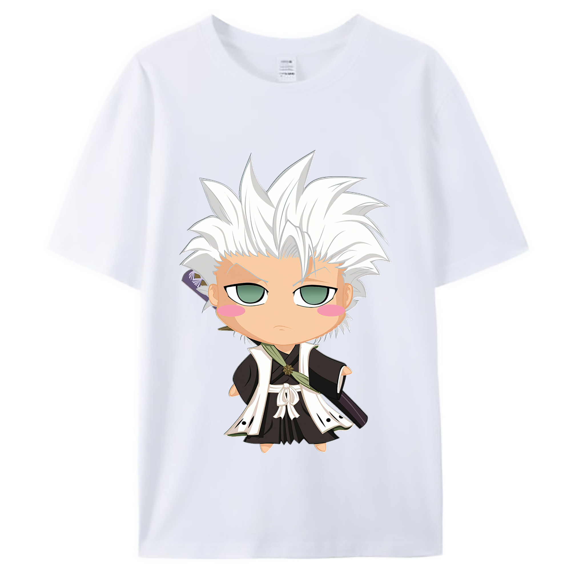 （画像用） ブリーチ 日番谷冬獅郎（ひつがや とうしろう） BLEACH Hitsugaya Toushirou レディースカジュアルプリントTシャツ（綿100％）