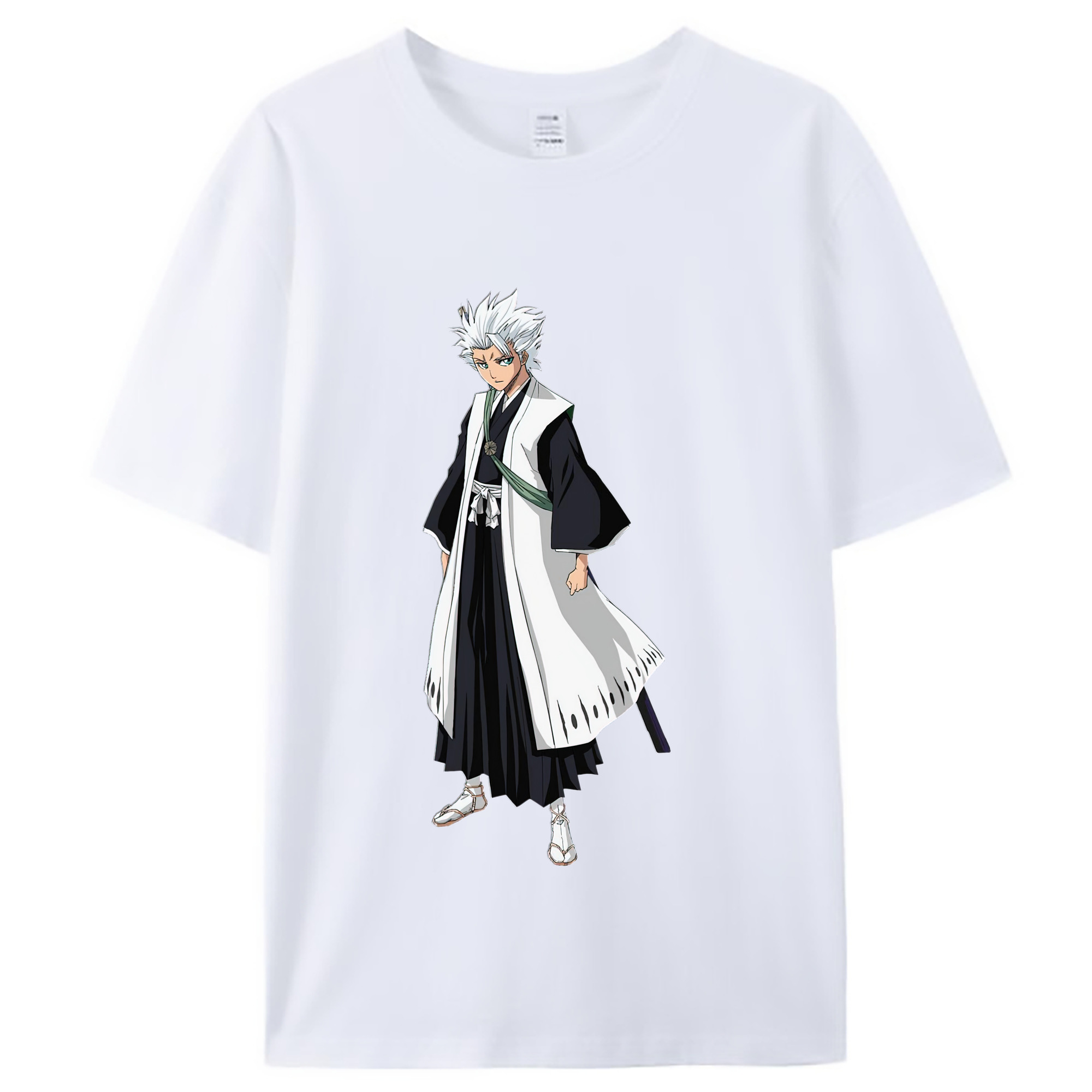 （画像用） ブリーチ 日番谷冬獅郎（ひつがや とうしろう） BLEACH Hitsugaya Toushirou レディースカジュアルプリントTシャツ（綿100％）
