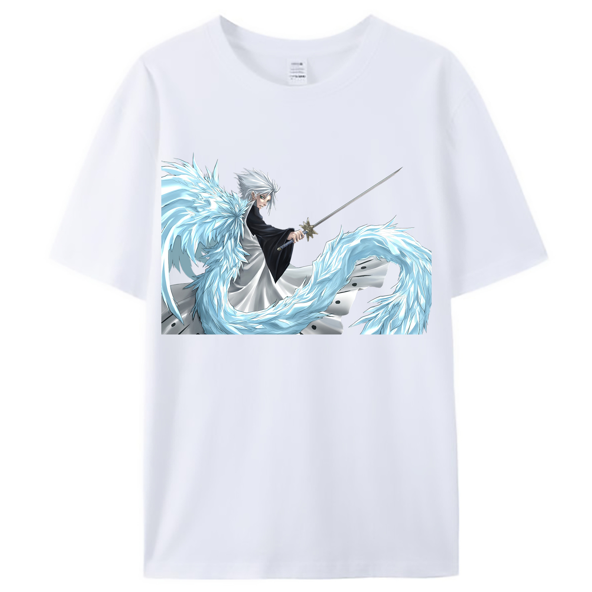 （画像用） ブリーチ 日番谷冬獅郎（ひつがや とうしろう） BLEACH Hitsugaya Toushirou レディースカジュアルプリントTシャツ（綿100％）