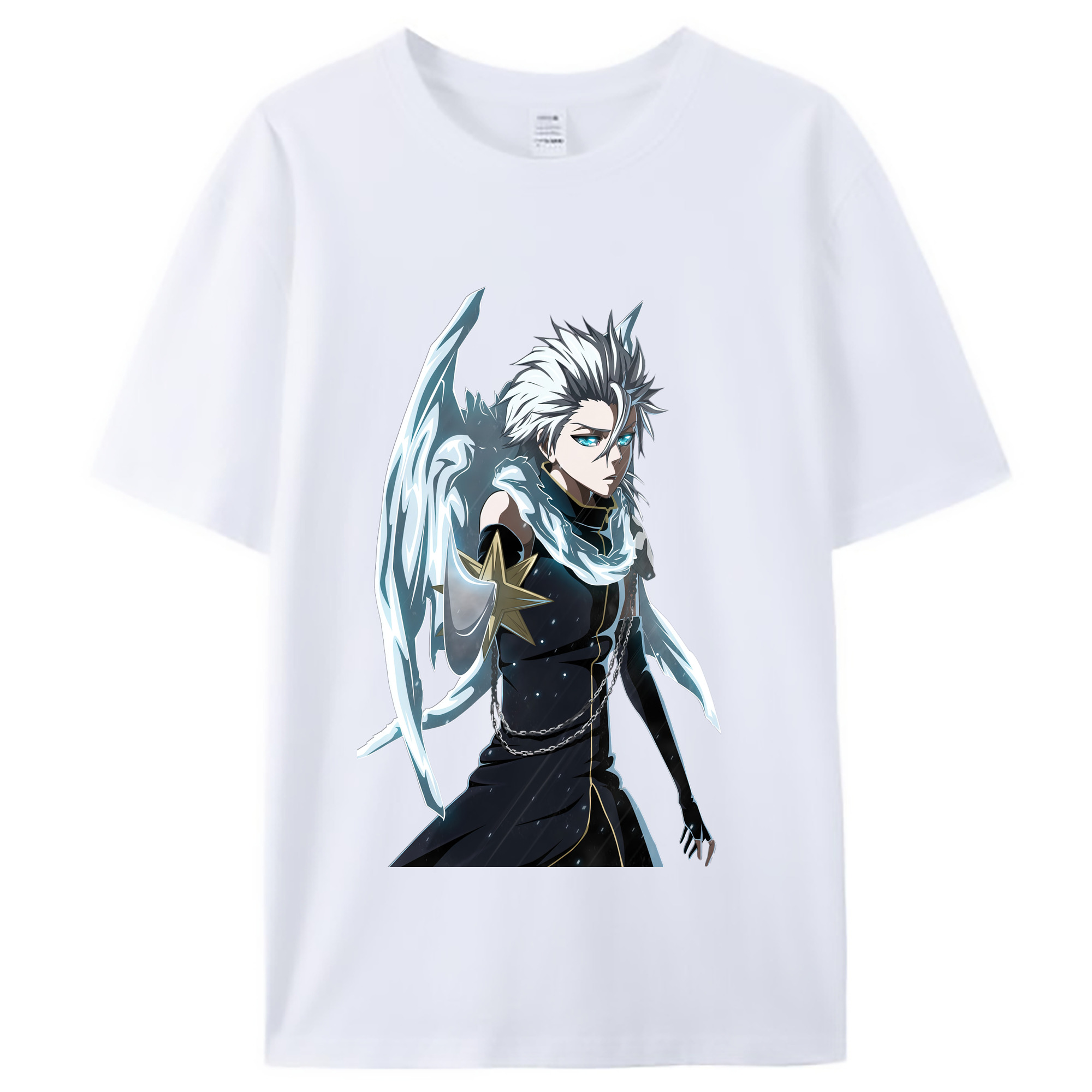 （画像用） ブリーチ 日番谷冬獅郎（ひつがや とうしろう） BLEACH Hitsugaya Toushirou レディースカジュアルプリントTシャツ（綿100％）