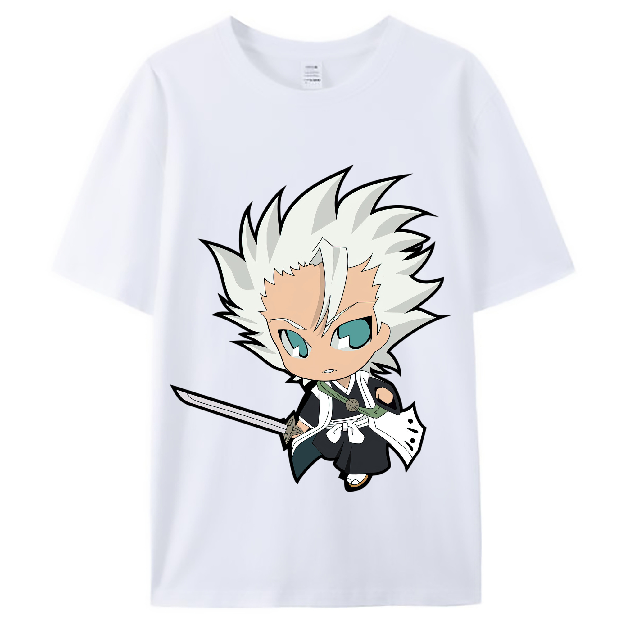 （画像用） ブリーチ 日番谷冬獅郎（ひつがや とうしろう） BLEACH Hitsugaya Toushirou レディースカジュアルプリントTシャツ（綿100％）