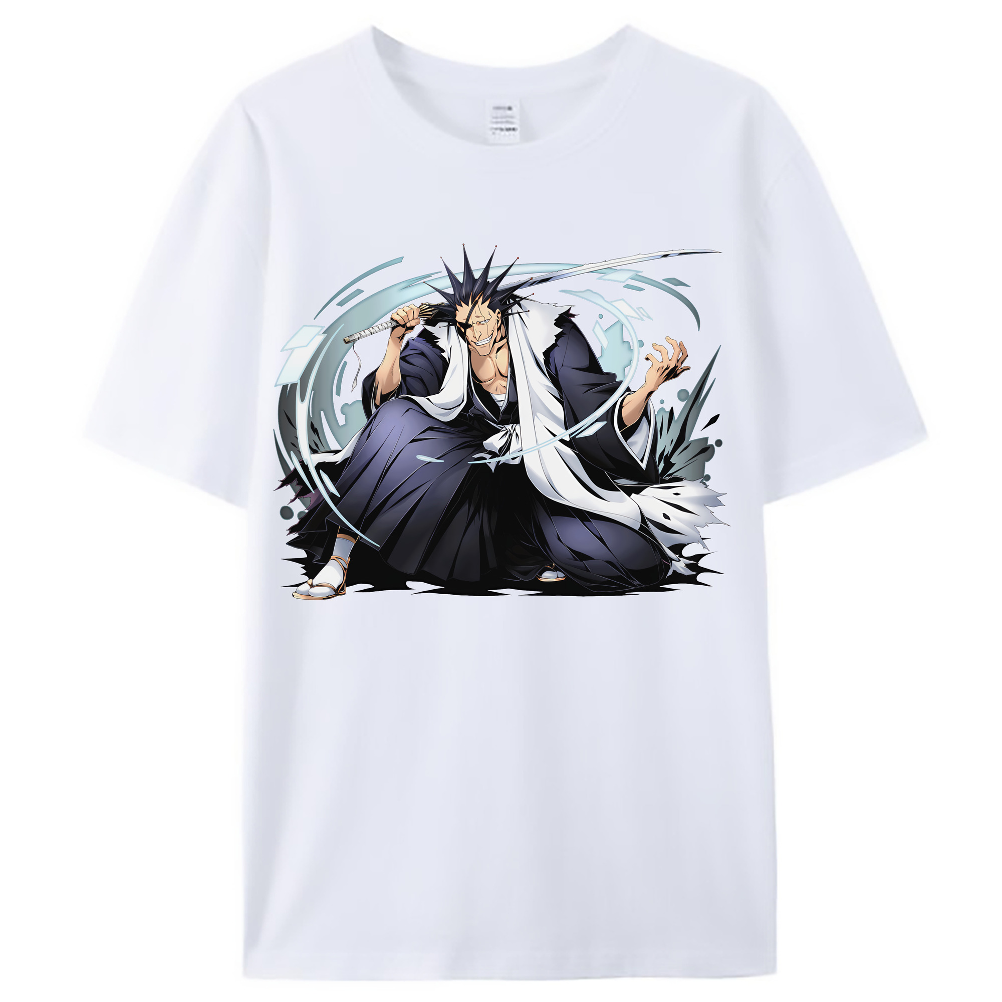 （画像用） ブリーチ ざらき けんぱち BLEACH Zaraki Kenpachi レディースカジュアルプリントTシャツ（綿100％）