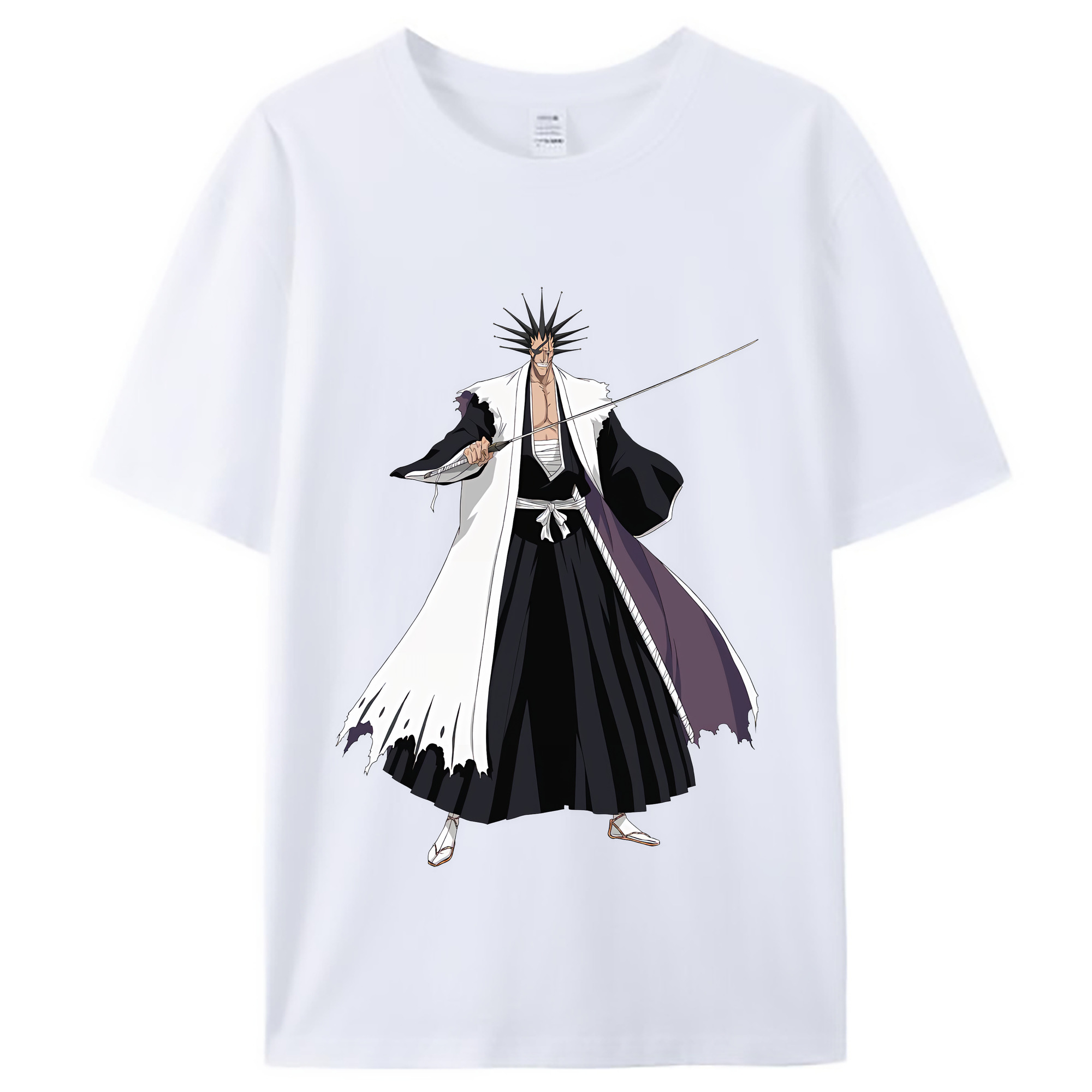 （画像用） ブリーチ ざらき けんぱち BLEACH Zaraki Kenpachi レディースカジュアルプリントTシャツ（綿100％）