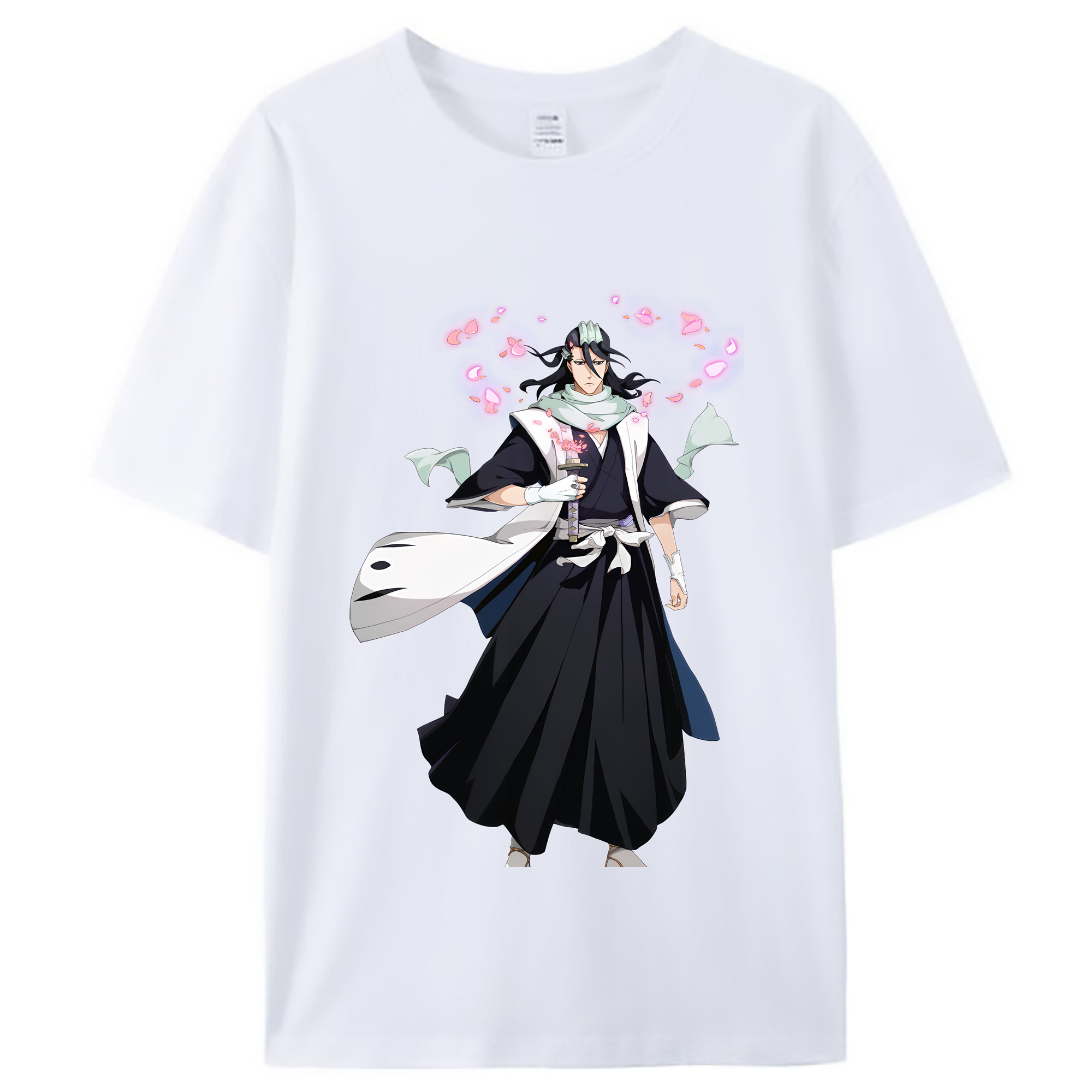 （画像用） ブリーチ くちき びゃくや BLEACH Kuchiki Byakuya レディースカジュアルプリントTシャツ（綿100％）