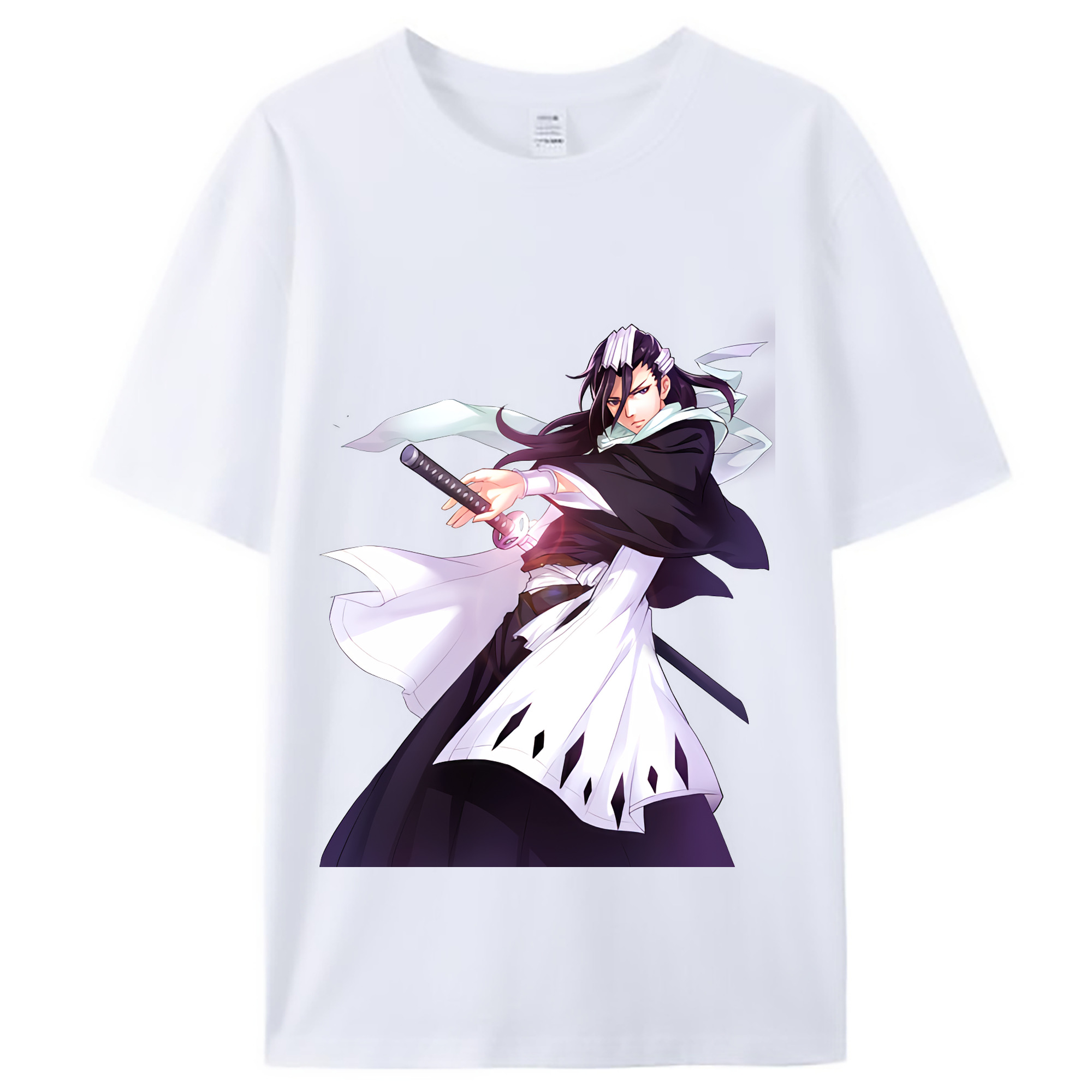 （画像用） ブリーチ くちき びゃくや BLEACH Kuchiki Byakuya レディースカジュアルプリントTシャツ（綿100％）