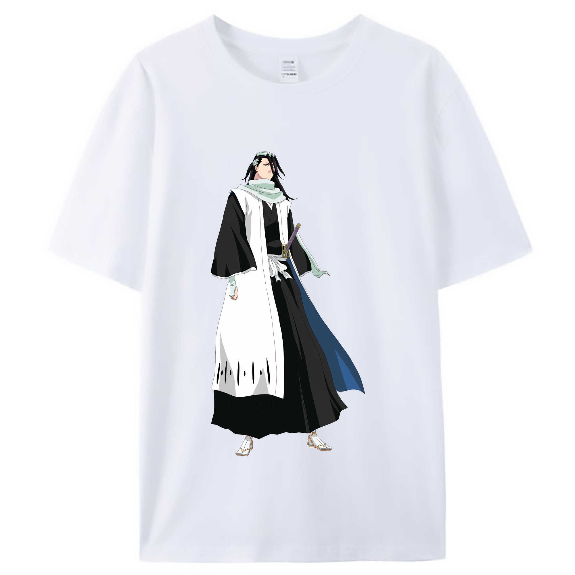 （画像用） ブリーチ くちき びゃくや BLEACH Kuchiki Byakuya レディースカジュアルプリントTシャツ（綿100％）