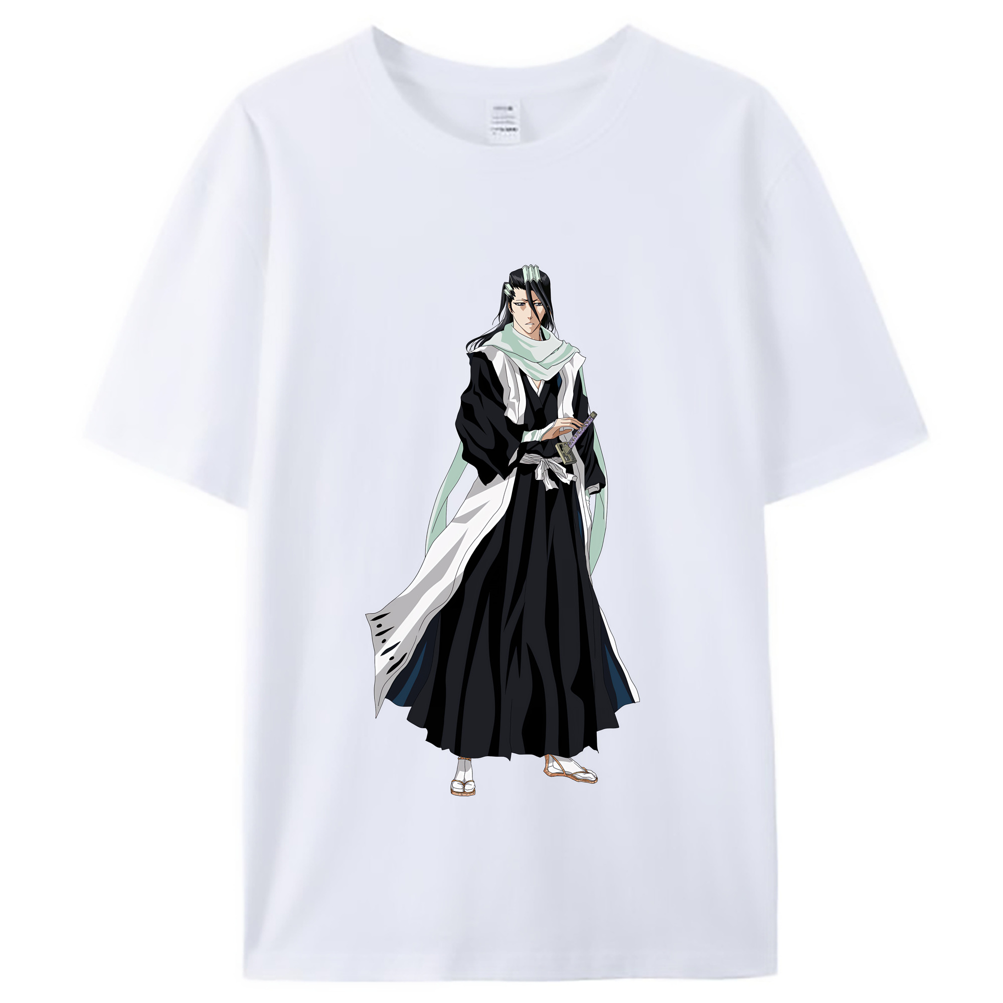 （画像用） ブリーチ くちき びゃくや BLEACH Kuchiki Byakuya レディースカジュアルプリントTシャツ（綿100％）