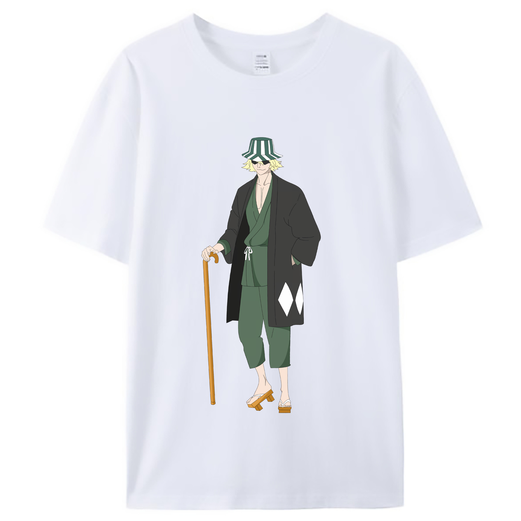 （画像用） "ブリーチ 浦原 喜助（うらはら きすけ） BLEACH Urahara Kisuke " レディースカジュアルプリントTシャツ（綿100％）