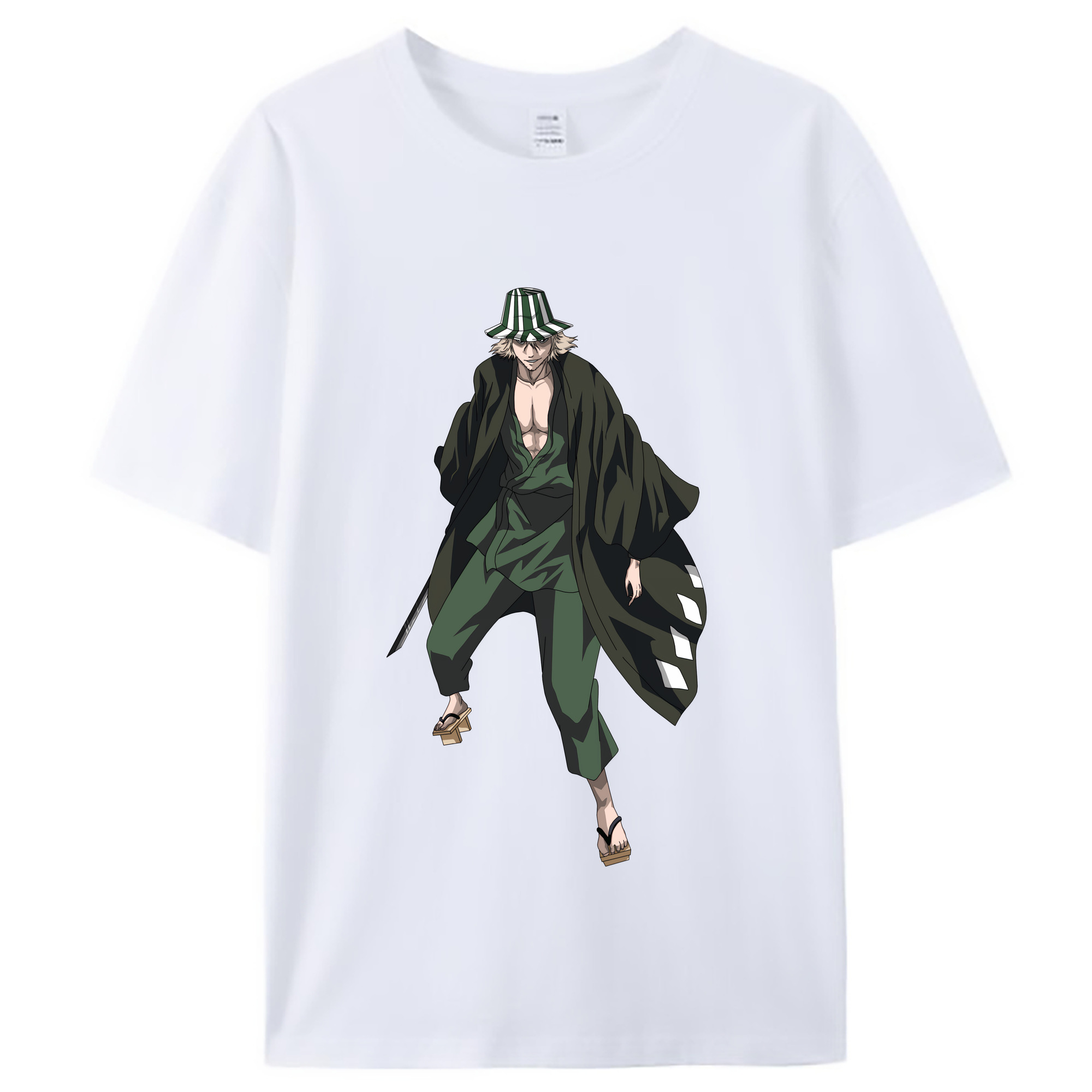 （画像用） "ブリーチ 浦原 喜助（うらはら きすけ） BLEACH Urahara Kisuke " レディースカジュアルプリントTシャツ（綿100％）