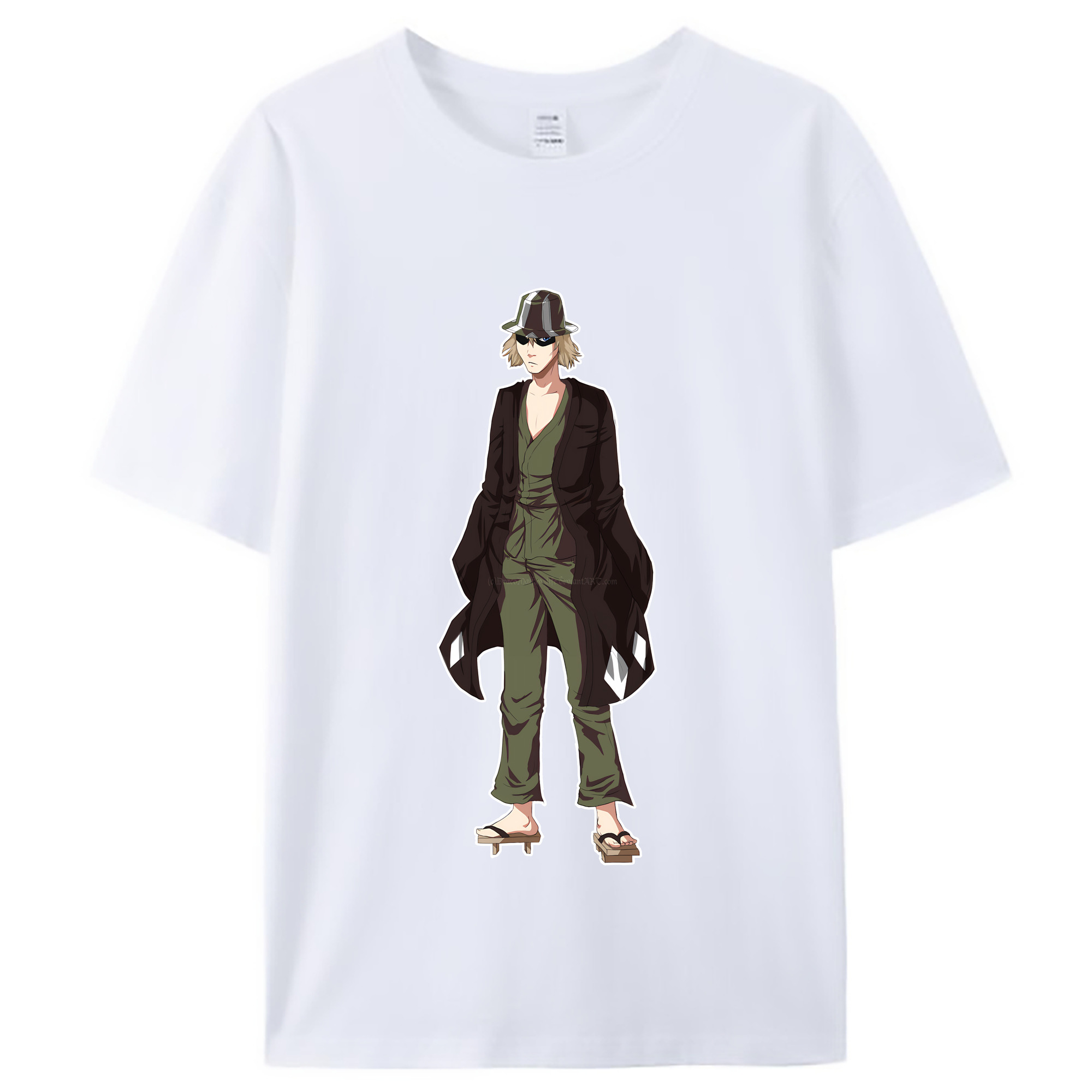 （画像用） "ブリーチ 浦原 喜助（うらはら きすけ） BLEACH Urahara Kisuke " レディースカジュアルプリントTシャツ（綿100％）