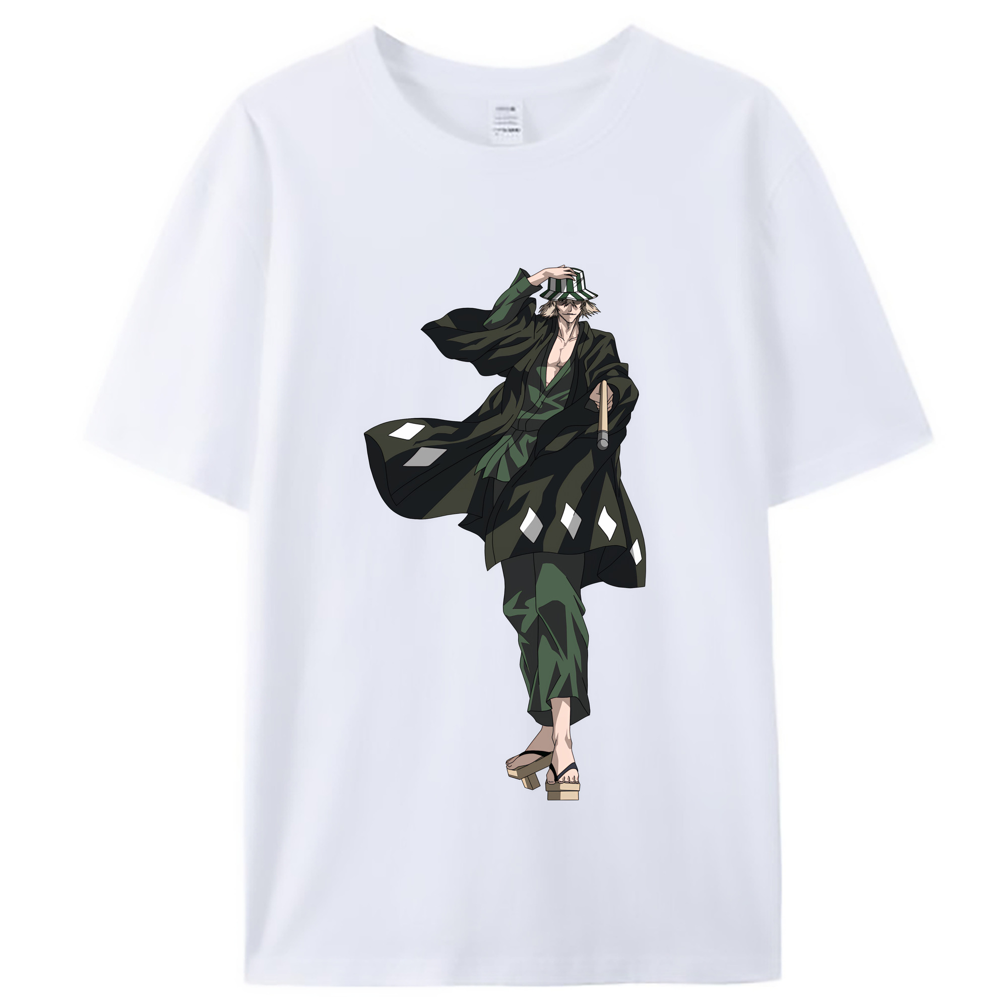 （画像用） "ブリーチ 浦原 喜助（うらはら きすけ） BLEACH Urahara Kisuke " レディースカジュアルプリントTシャツ（綿100％）