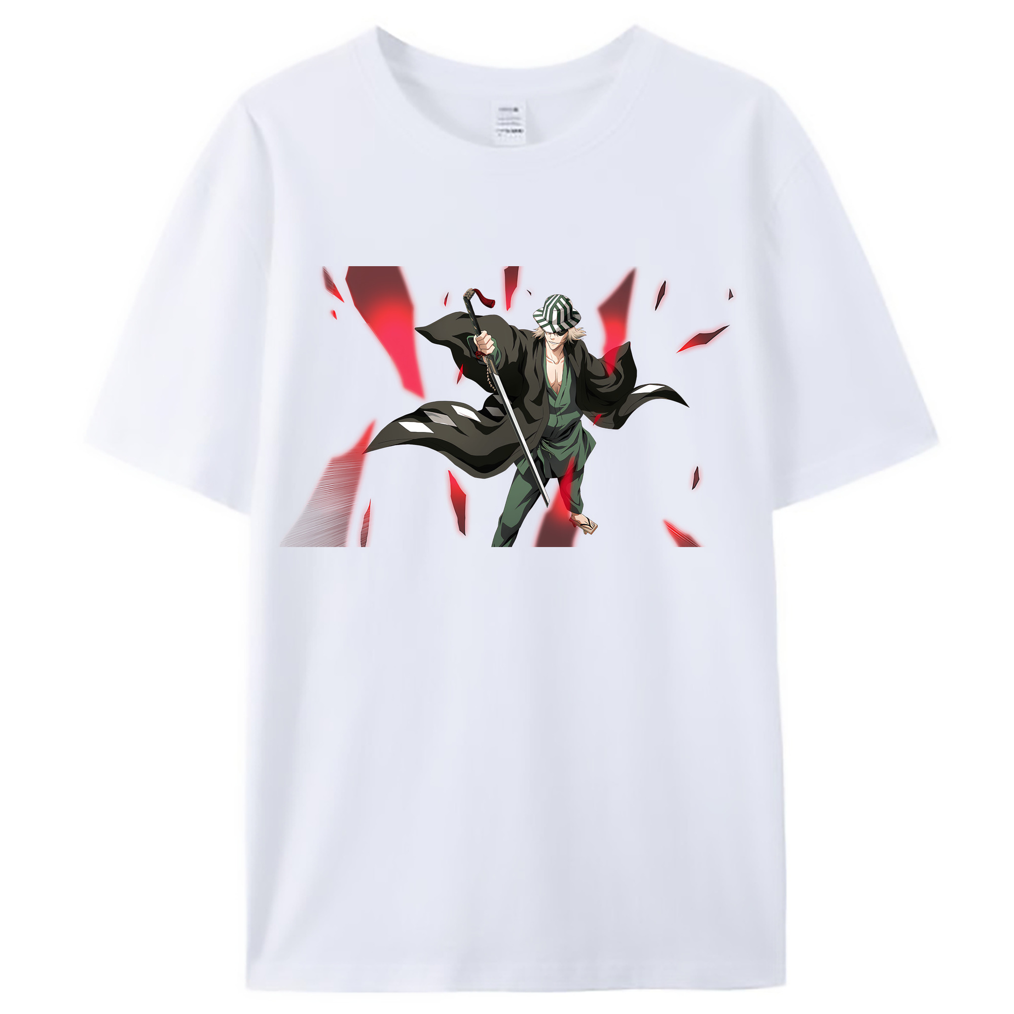 （画像用） "ブリーチ 浦原 喜助（うらはら きすけ） BLEACH Urahara Kisuke " レディースカジュアルプリントTシャツ（綿100％）