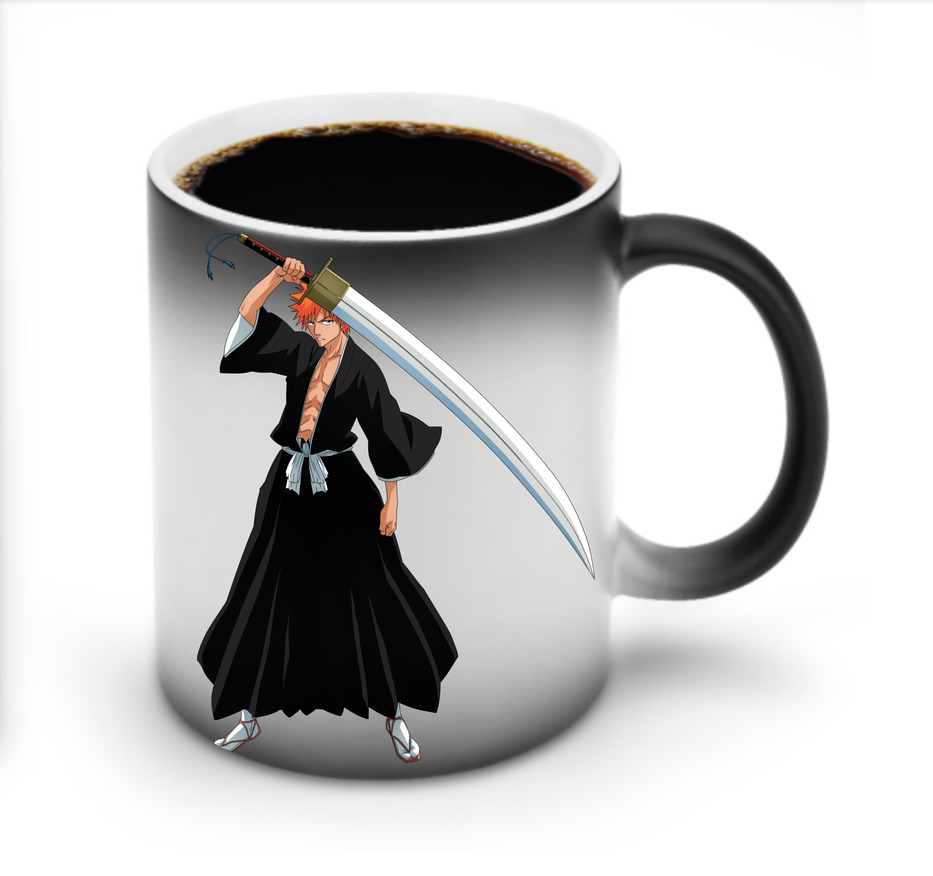 （画像用） ブリーチ 黒崎一護（くろさき いちご）BLEACH Kurosaki Ichigo 温度変色マグカップ