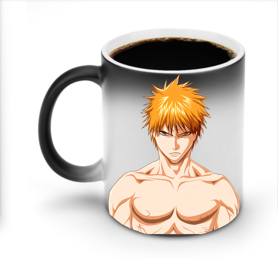 （画像用） ブリーチ 黒崎一護（くろさき いちご）BLEACH Kurosaki Ichigo 温度変色マグカップ