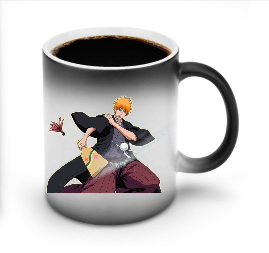 （画像用） ブリーチ 黒崎一護（くろさき いちご）BLEACH Kurosaki Ichigo 温度変色マグカップ