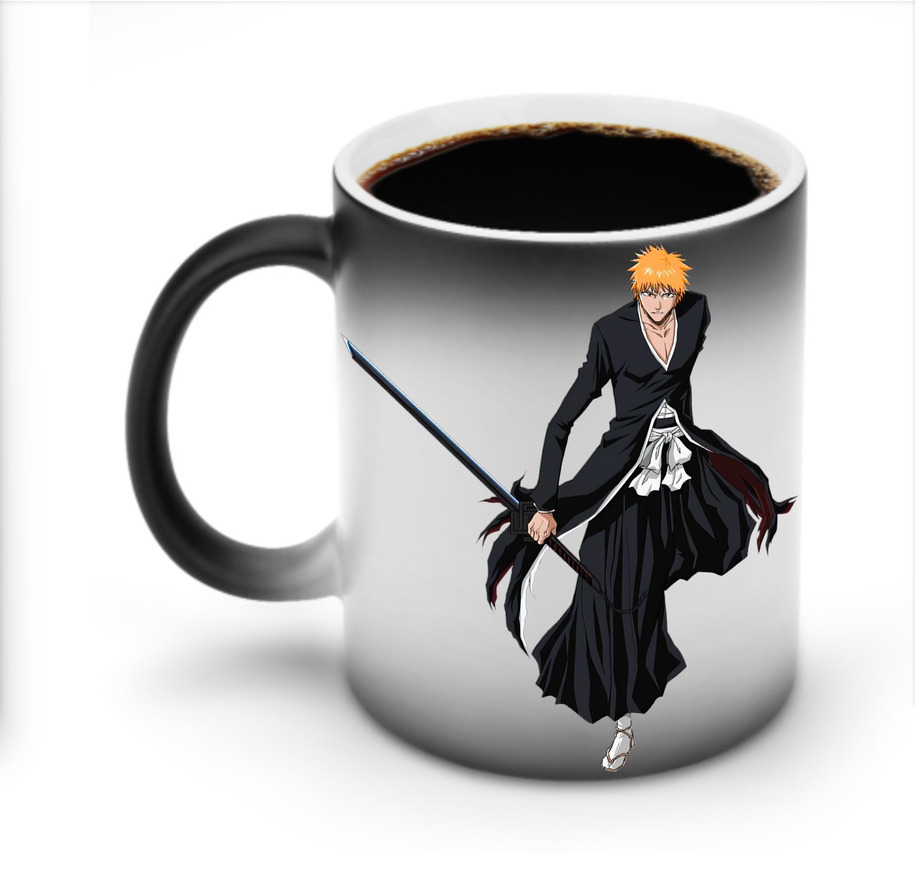（画像用） ブリーチ 黒崎一護（くろさき いちご）BLEACH Kurosaki Ichigo 温度変色マグカップ