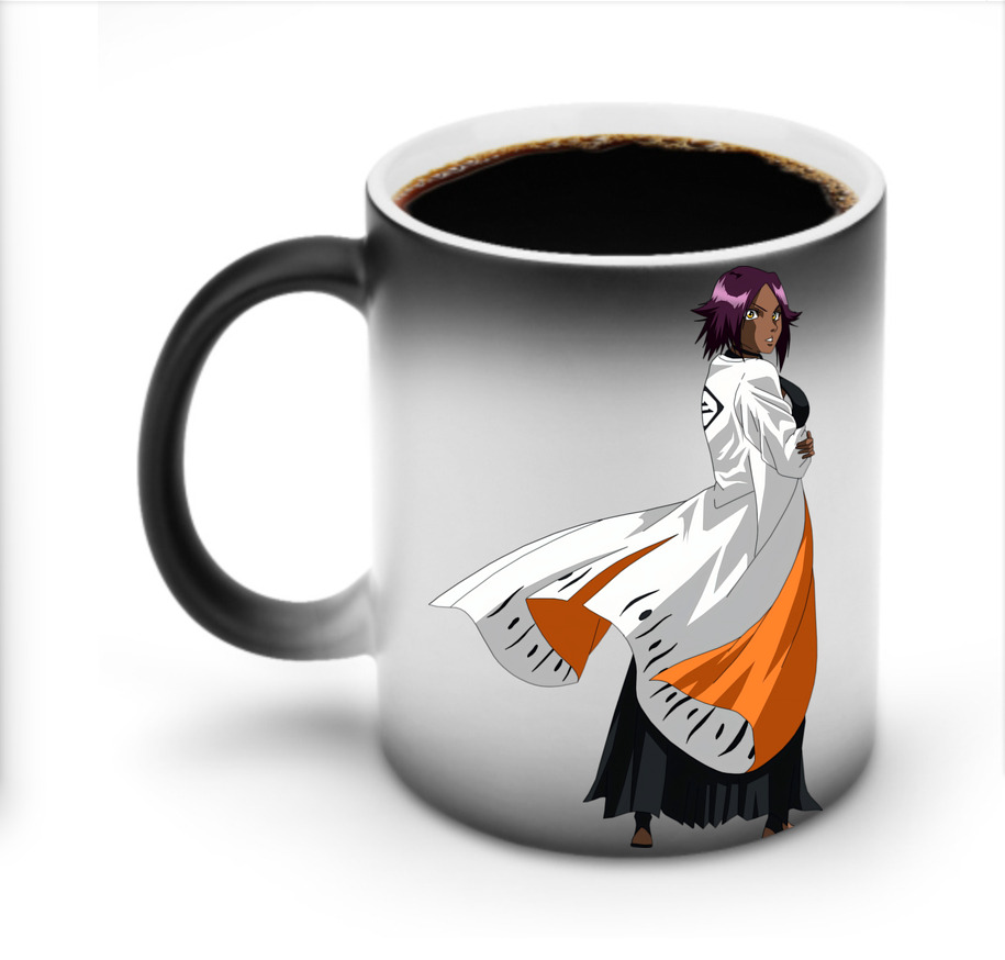 （画像用） ブリーチ 四楓院 夜一（しほういん よるいち） BLEACH Shihouin Yoruichi 温度変色マグカップ