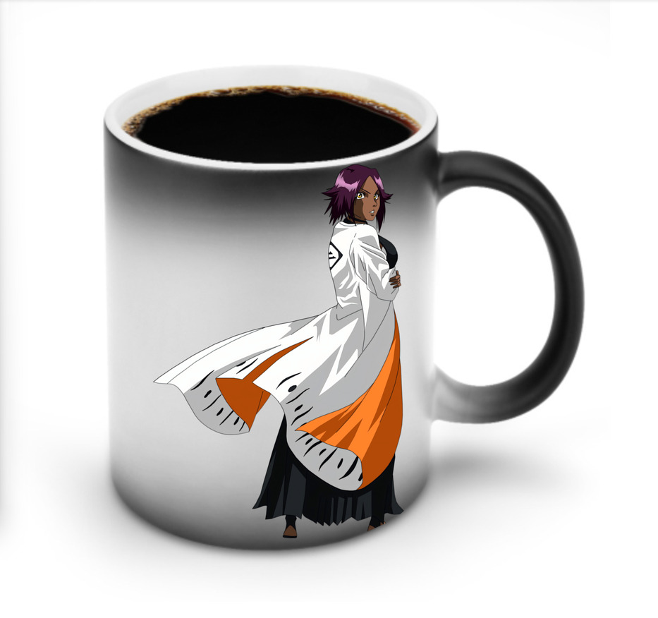 （画像用） ブリーチ 四楓院 夜一（しほういん よるいち） BLEACH Shihouin Yoruichi 温度変色マグカップ