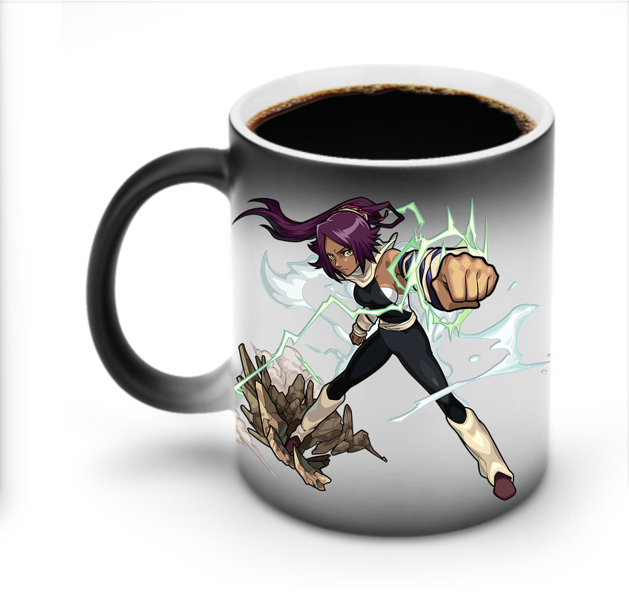 （画像用） ブリーチ 四楓院 夜一（しほういん よるいち） BLEACH Shihouin Yoruichi 温度変色マグカップ